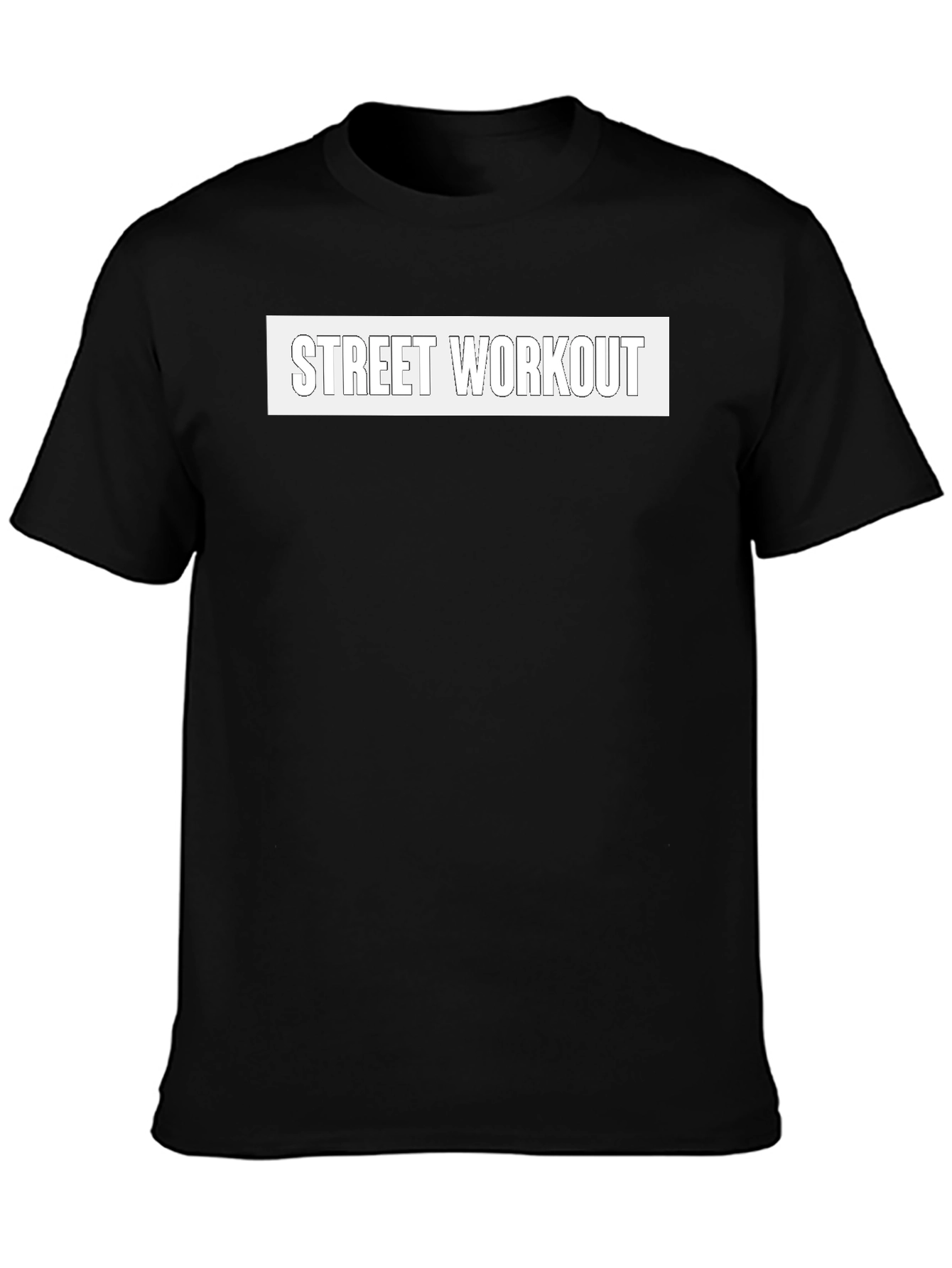 Street Workout Black Graphic Tee for Men