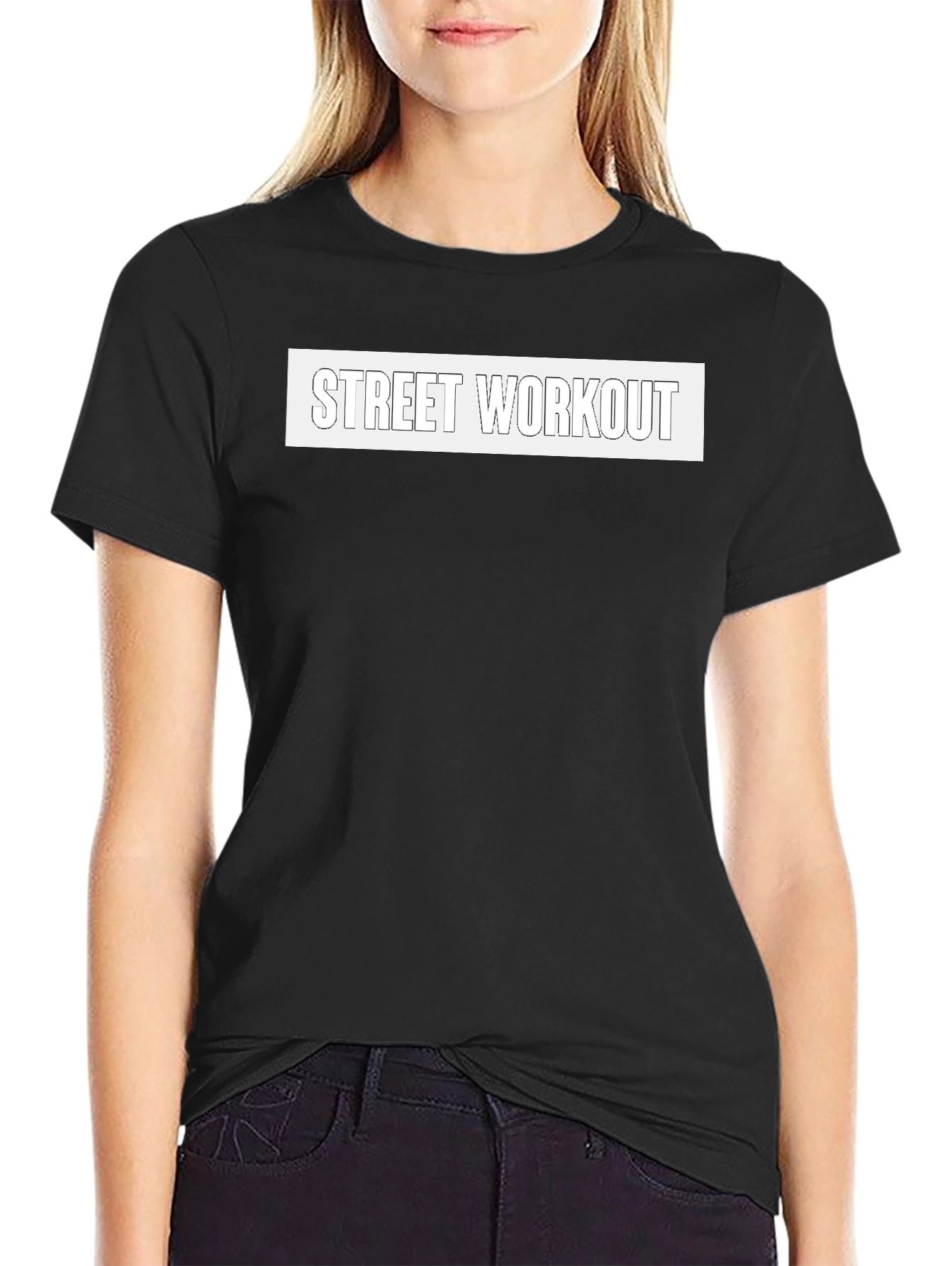 Street Workout Black Graphic Tee for Men