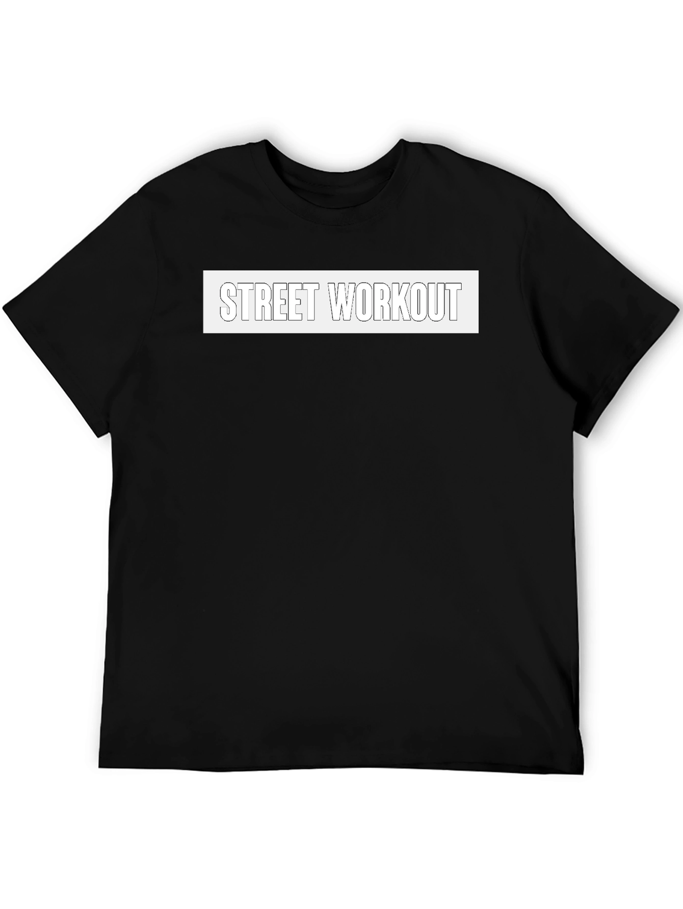 Street Workout Black Graphic Tee for Men