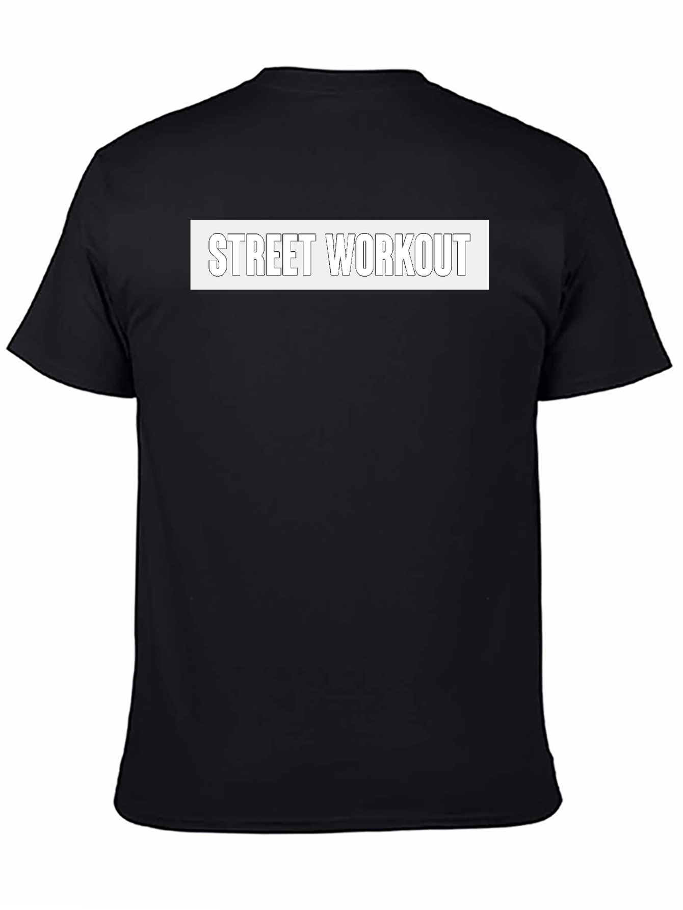 Street Workout Black Graphic Tee for Men