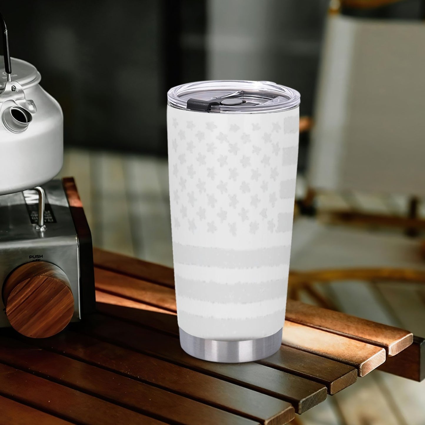 Leak-Proof Insulated Coffee Tumbler - Stainless Steel Graphic Drink Cup