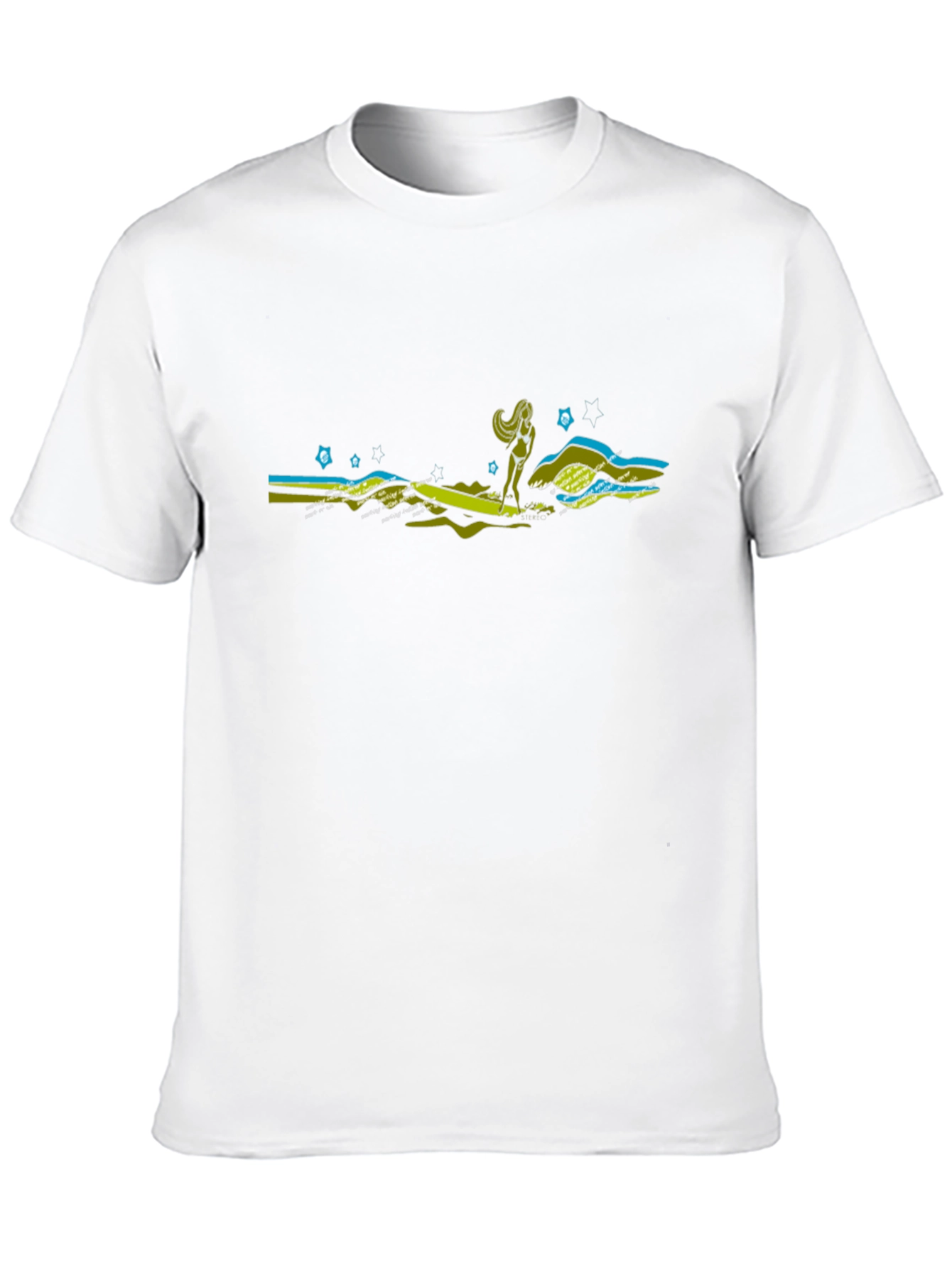 Retro Surfer Girl Graphic Tee - Black