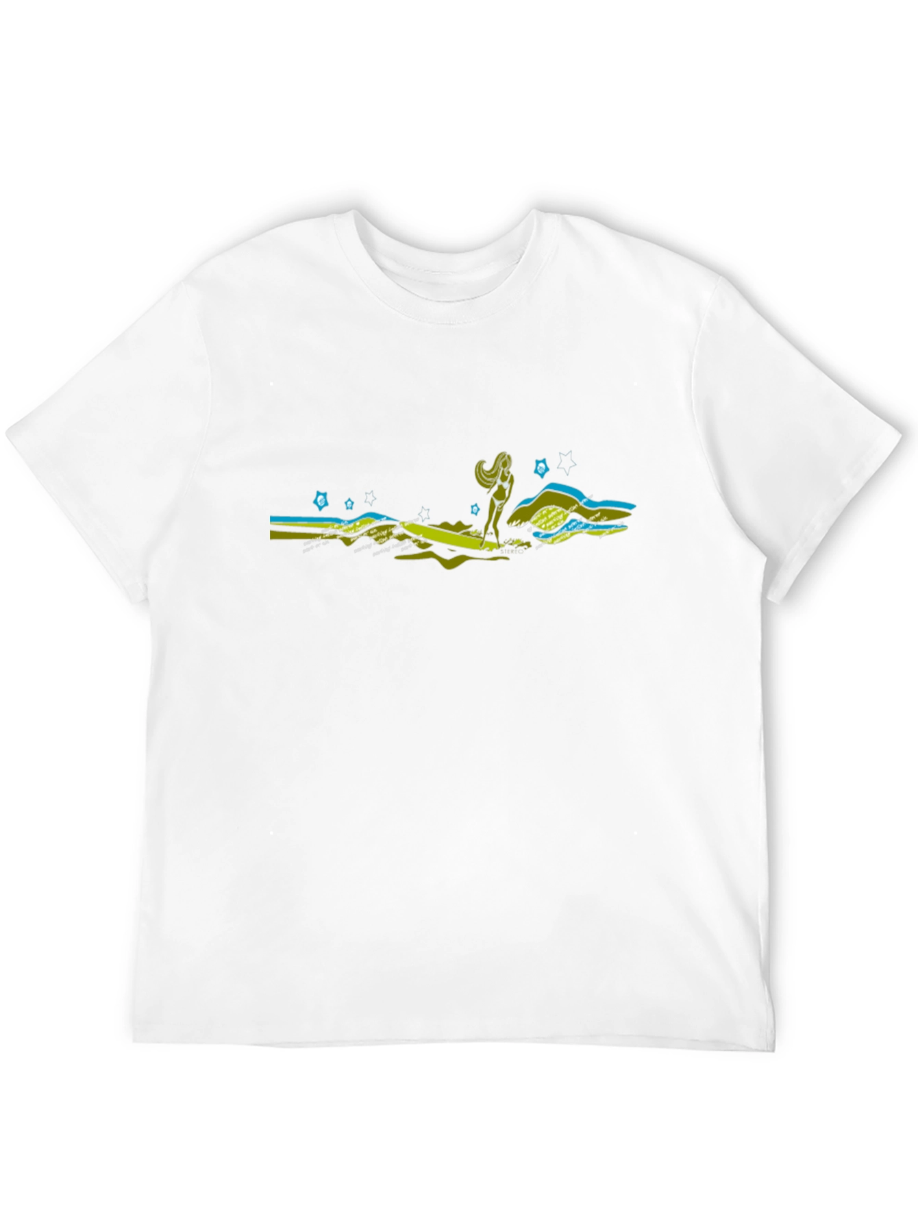 Retro Surfer Girl Graphic Tee - Black