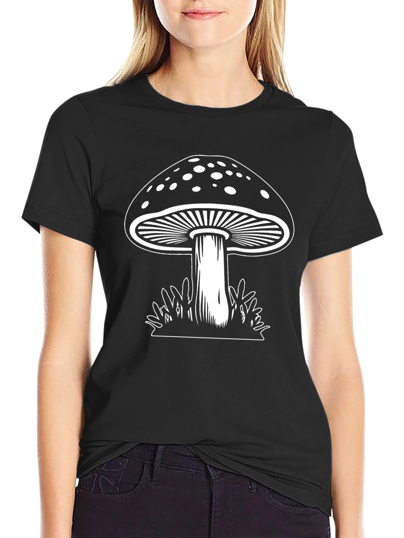 Mushroom Graphic Tee - Classic Black T-Shirt