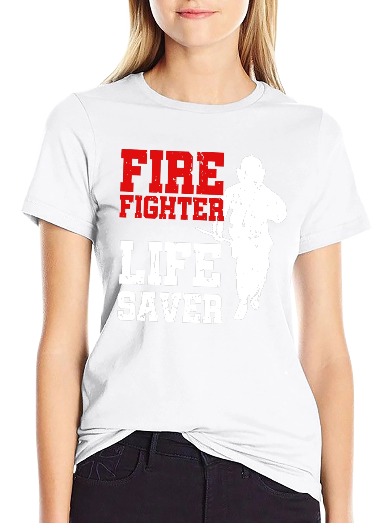Firefighter Lifesaver Graphic T-Shirt