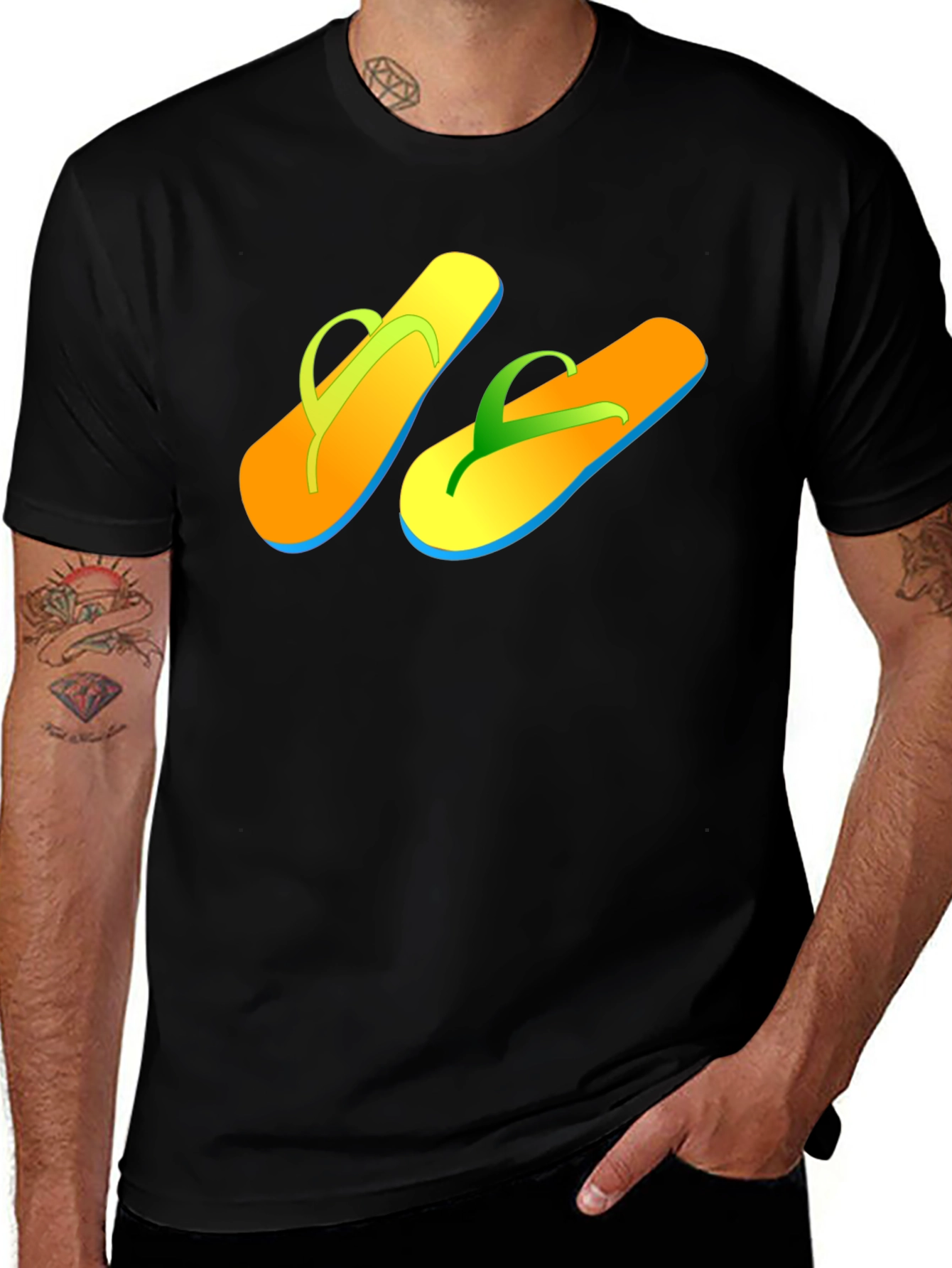 Summer Flip-Flop Graphic Tee - Casual Comfort