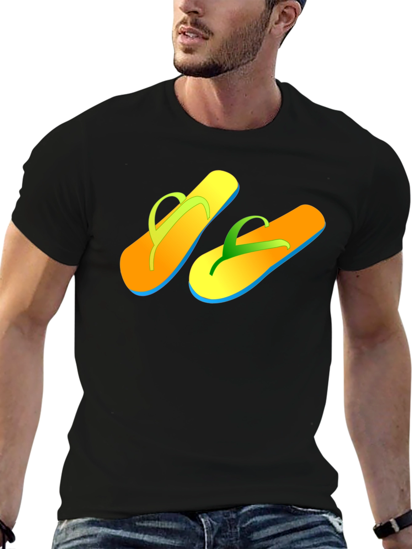 Summer Flip-Flop Graphic Tee - Casual Comfort