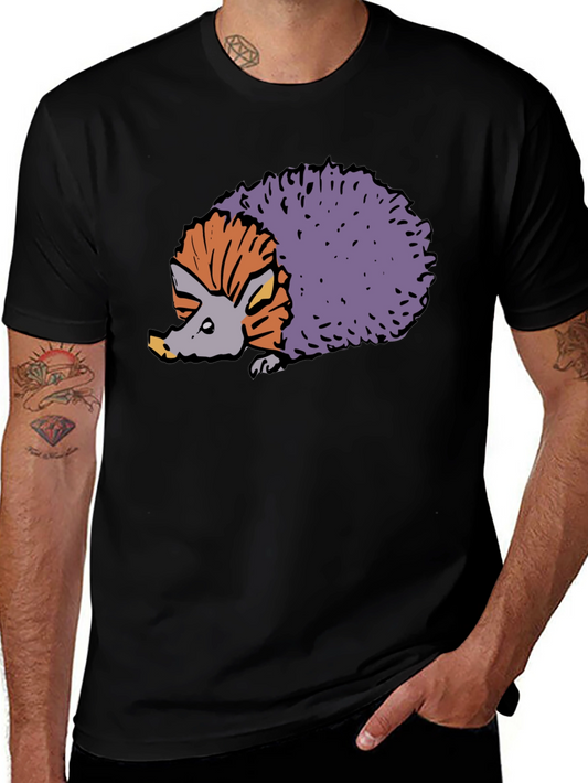Hedgehog Graphic Tee - Quirky Animal Design