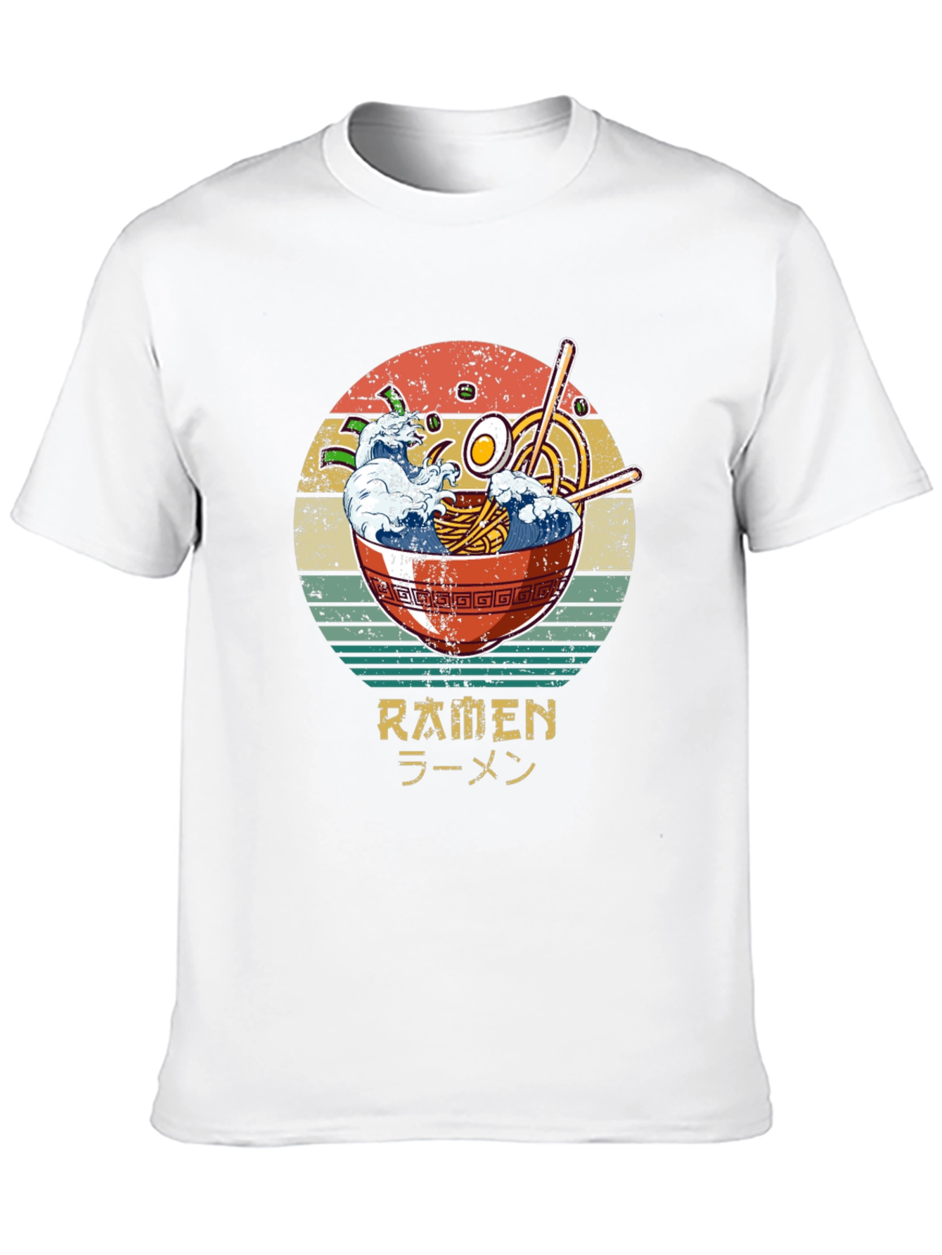 Retro Ramen T-Shirt - Wave Bowl Design