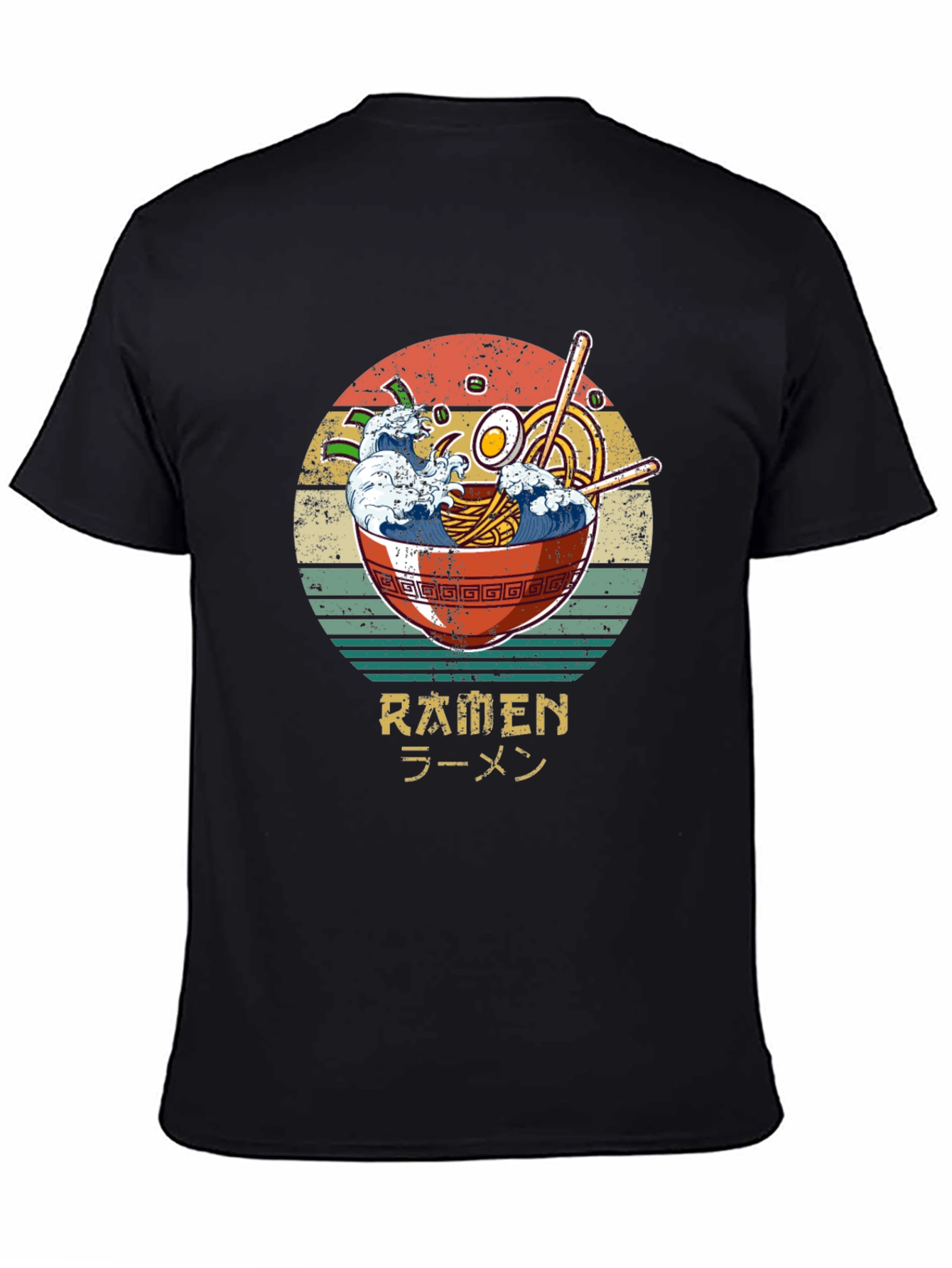 Retro Ramen T-Shirt - Wave Bowl Design