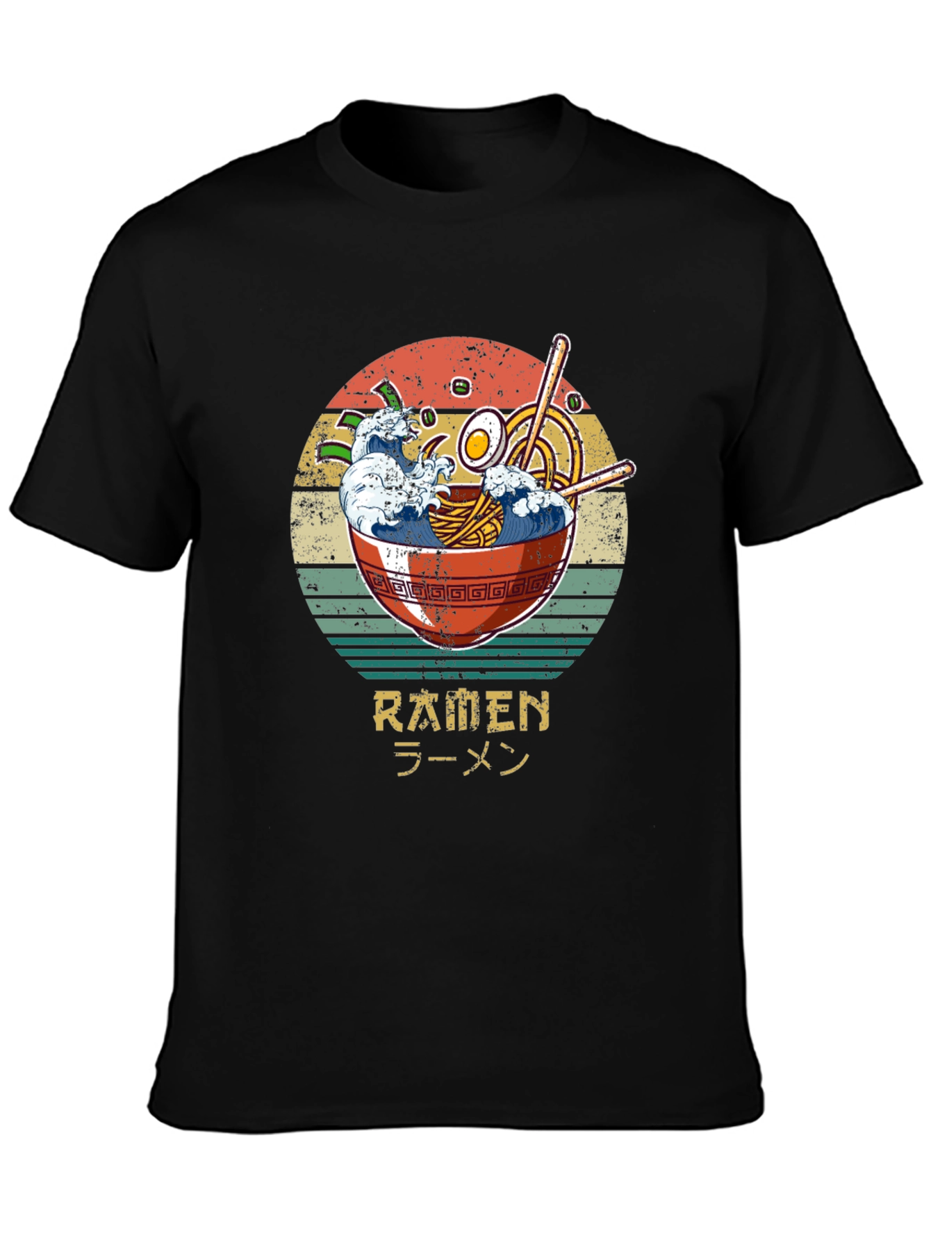 Retro Ramen T-Shirt - Wave Bowl Design