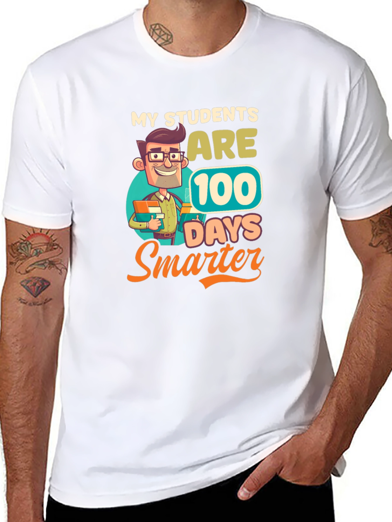 100 Days Smarter T-Shirt - Teacher Appreciation Tee