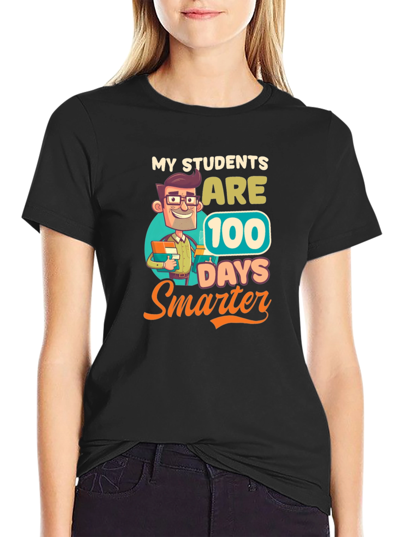 100 Days Smarter T-Shirt - Teacher Appreciation Tee