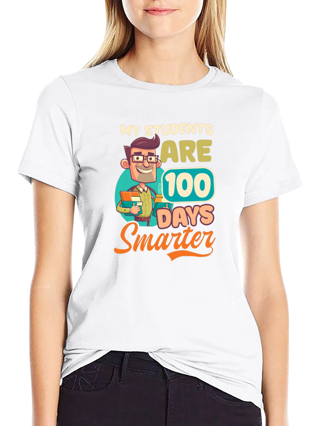100 Days Smarter T-Shirt - Teacher Appreciation Tee