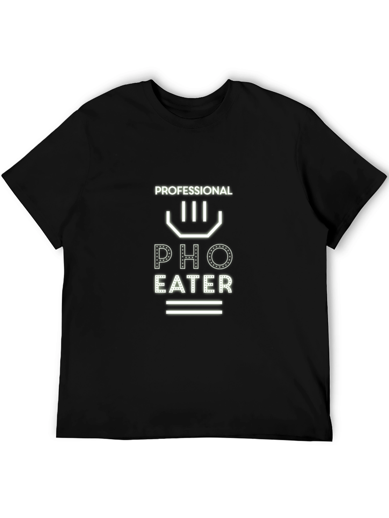 Professional Pho Eater Black Graphic T-Shirt