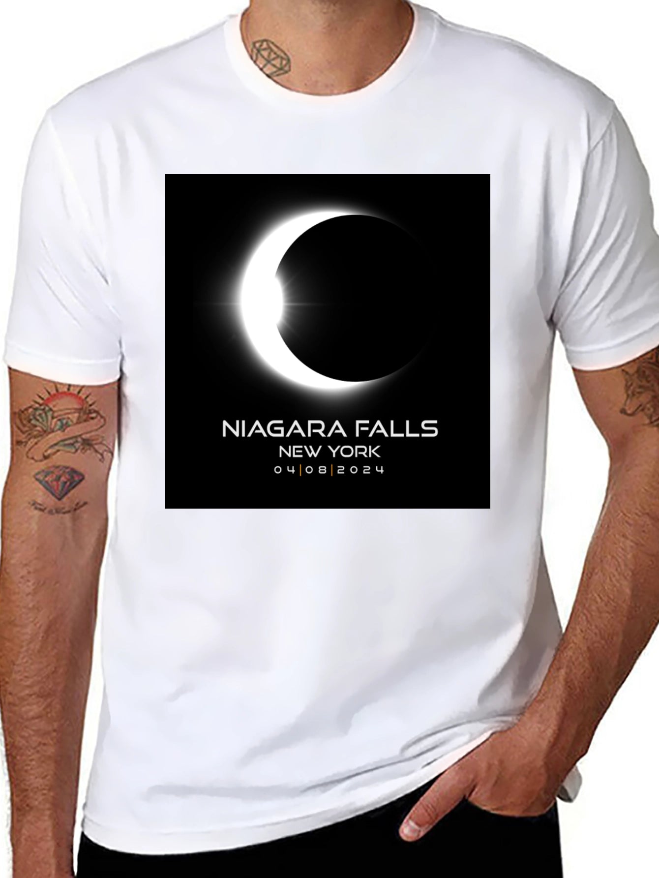 Niagara Falls Eclipse Graphic Tee - April 8 2024