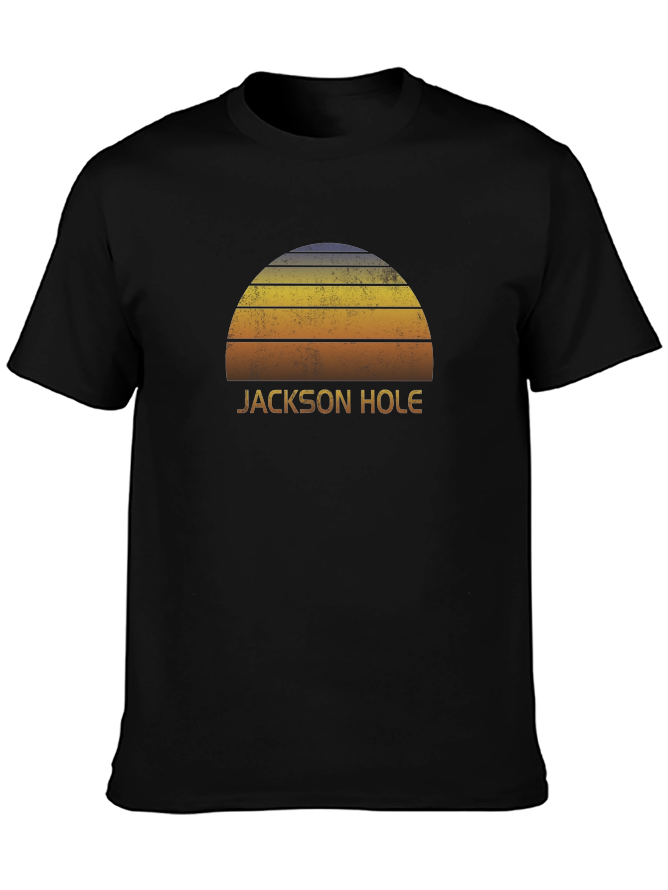 Jackson Hole Sunset Graphic T-Shirt - Retro Style