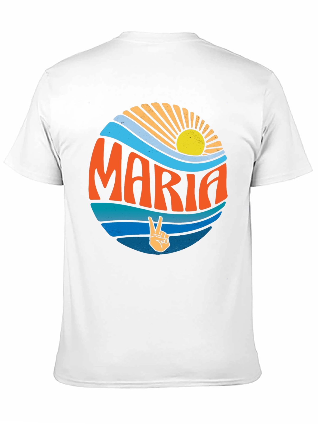 Maria Peace Sign Graphic T-Shirt - Retro Style