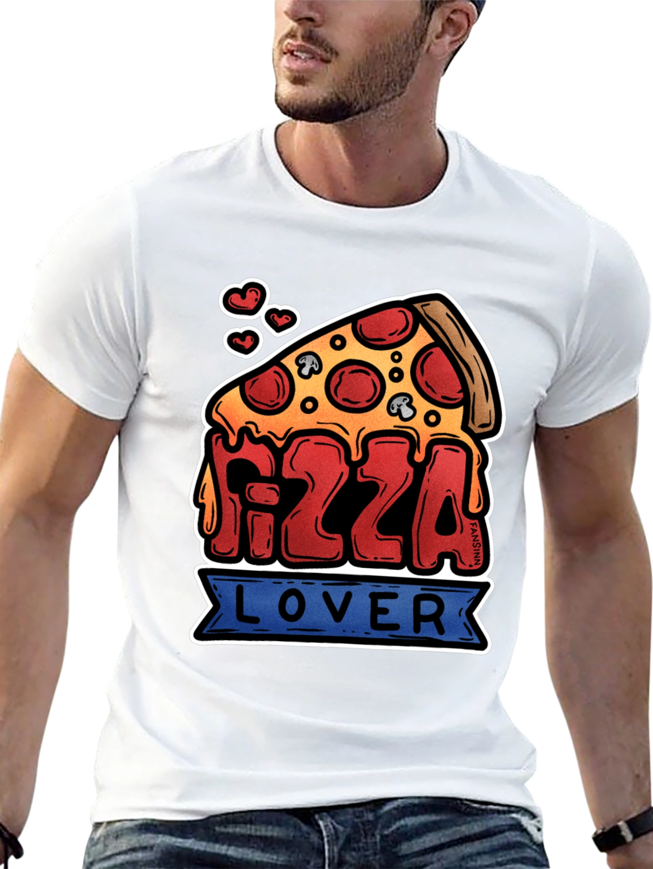 Pizza Lover Graphic T-Shirt - Black Cotton Tee