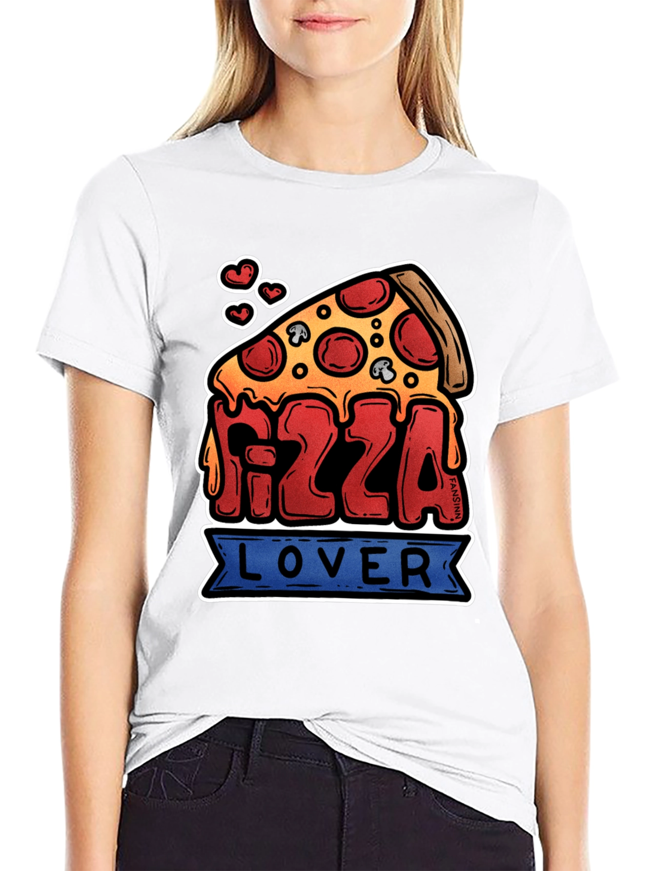 Pizza Lover Graphic T-Shirt - Black Cotton Tee