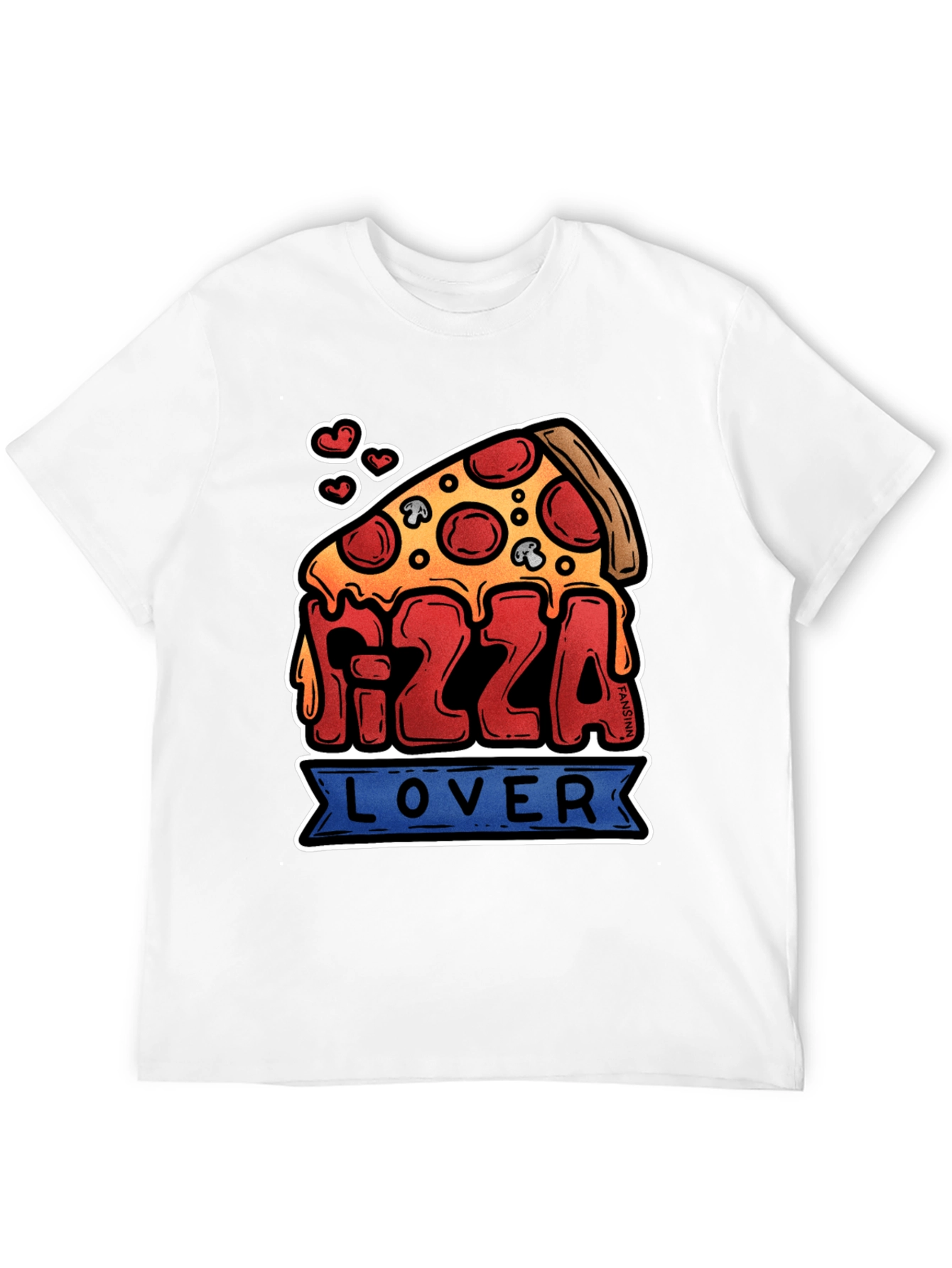 Pizza Lover Graphic T-Shirt - Black Cotton Tee