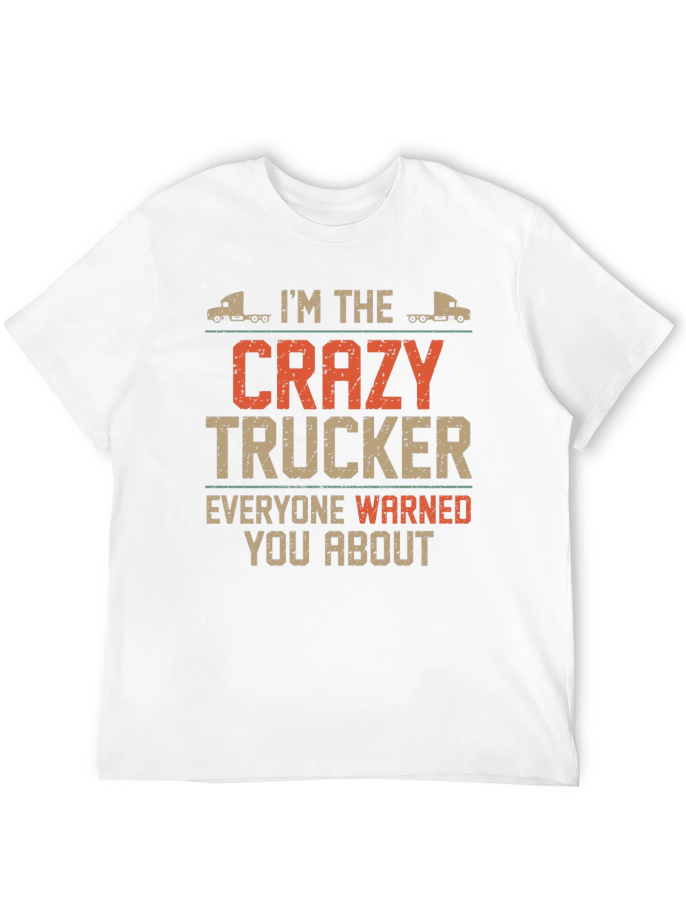Crazy Trucker Graphic Tee - Black Cotton Blend