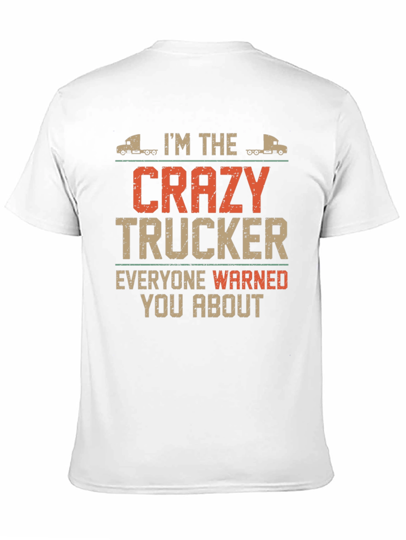 Crazy Trucker Graphic Tee - Black Cotton Blend