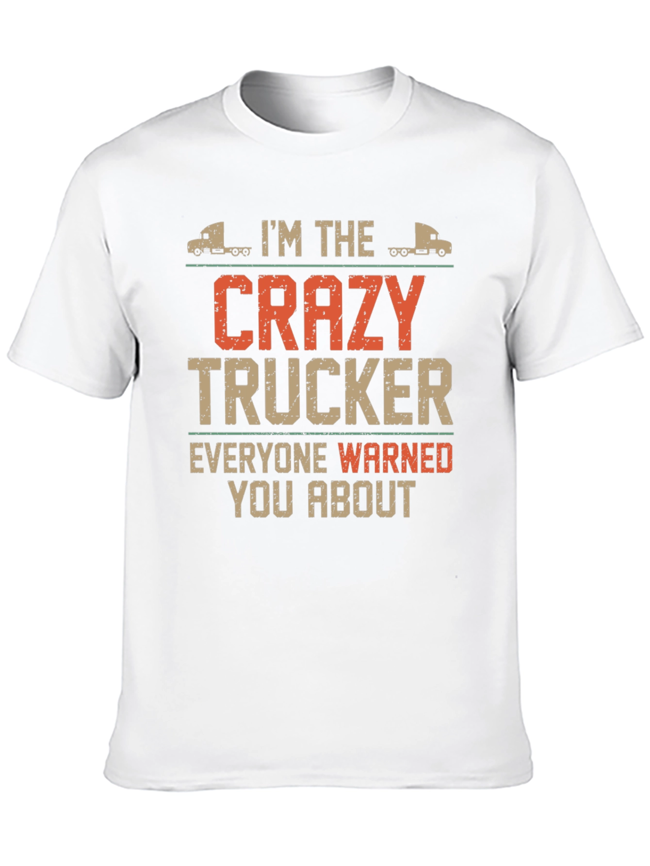 Crazy Trucker Graphic Tee - Black Cotton Blend