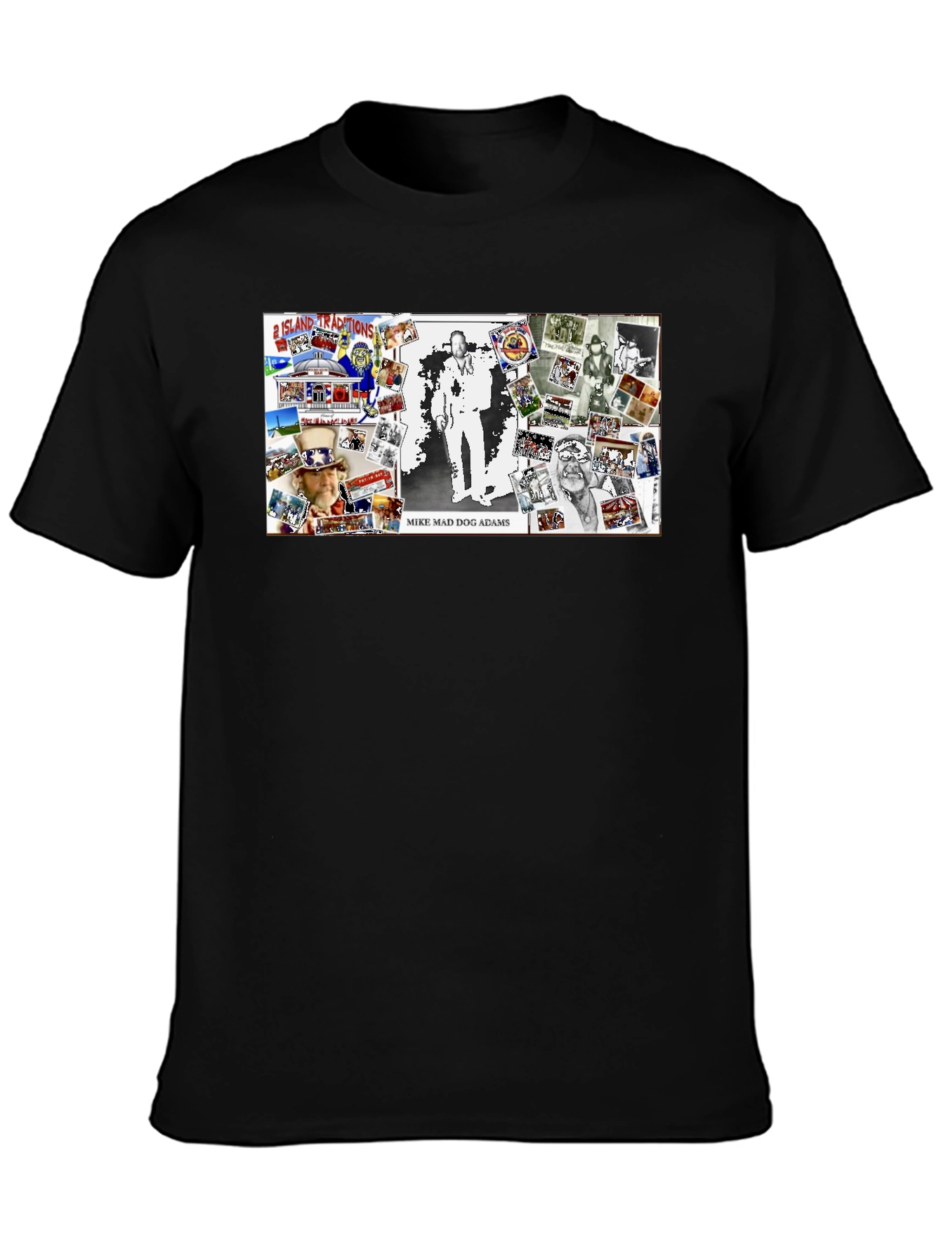 Mike Mad Dog Adams Collage Graphic T-Shirt