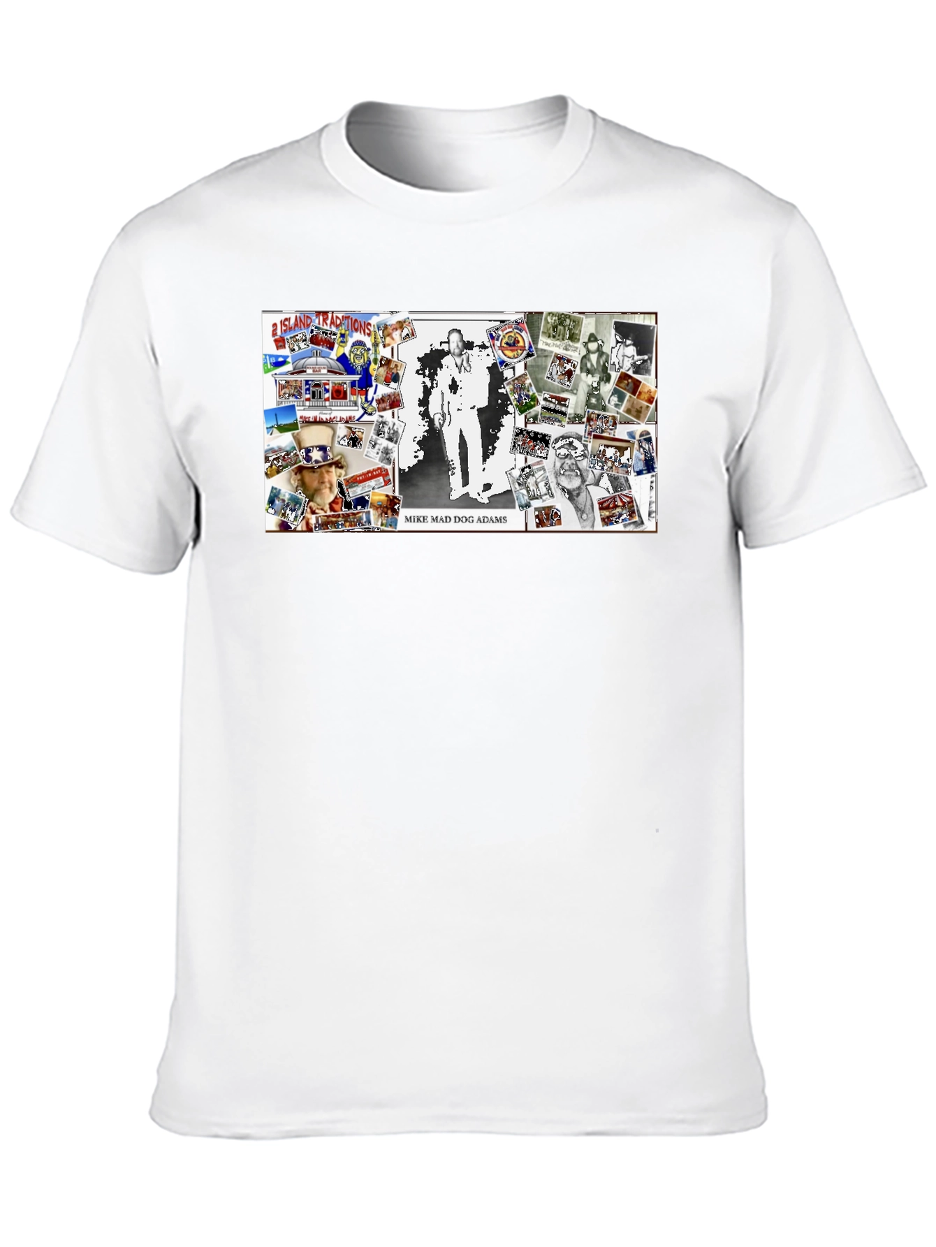 Mike Mad Dog Adams Collage Graphic T-Shirt