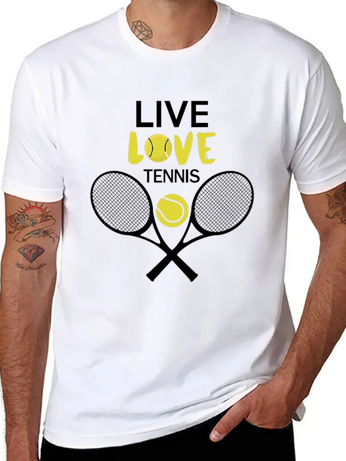 Live Love Tennis Graphic Tee - Unisex Cotton T-Shirt