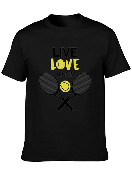 Live Love Tennis Graphic Tee - Unisex Cotton T-Shirt