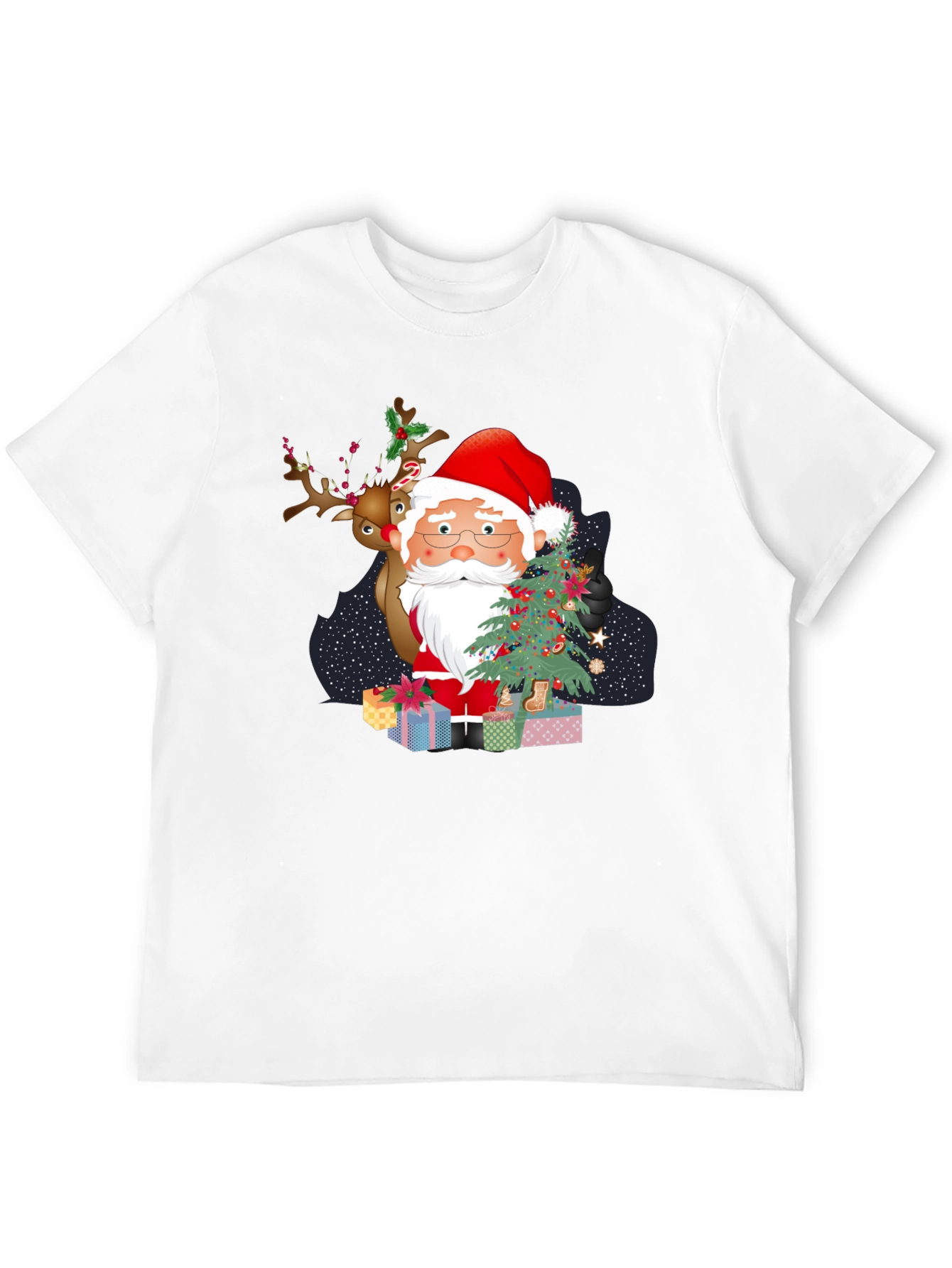 Santa & Reindeer Christmas T-Shirt
