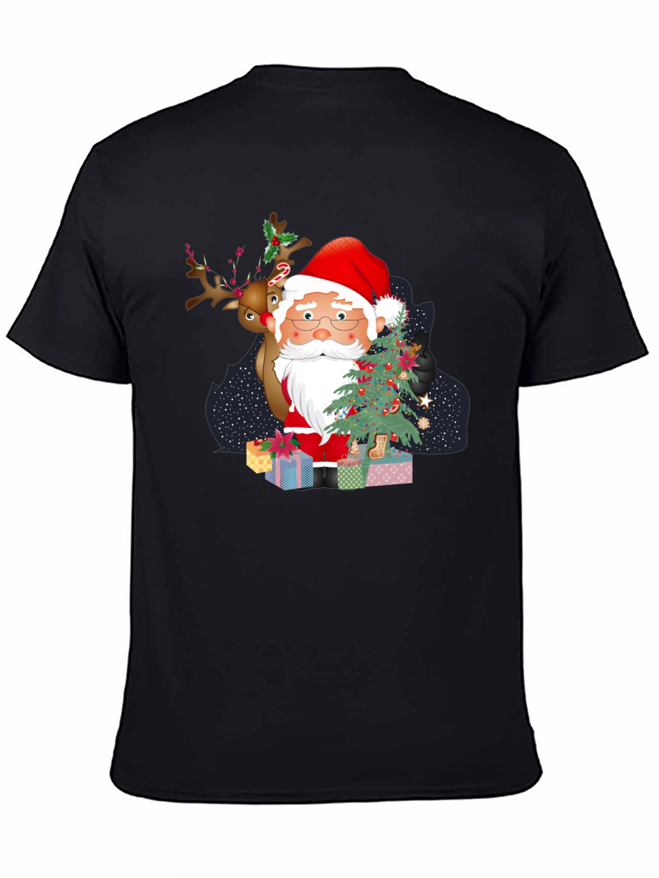 Santa & Reindeer Christmas T-Shirt