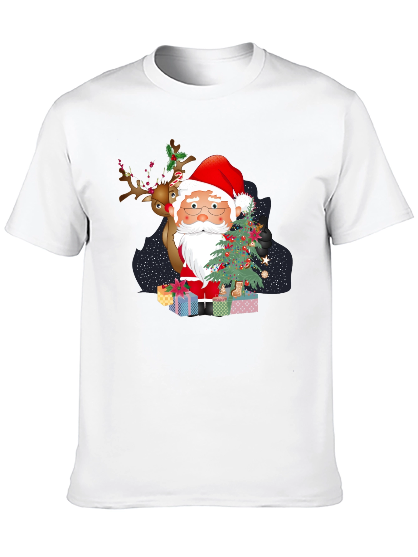 Santa & Reindeer Christmas T-Shirt