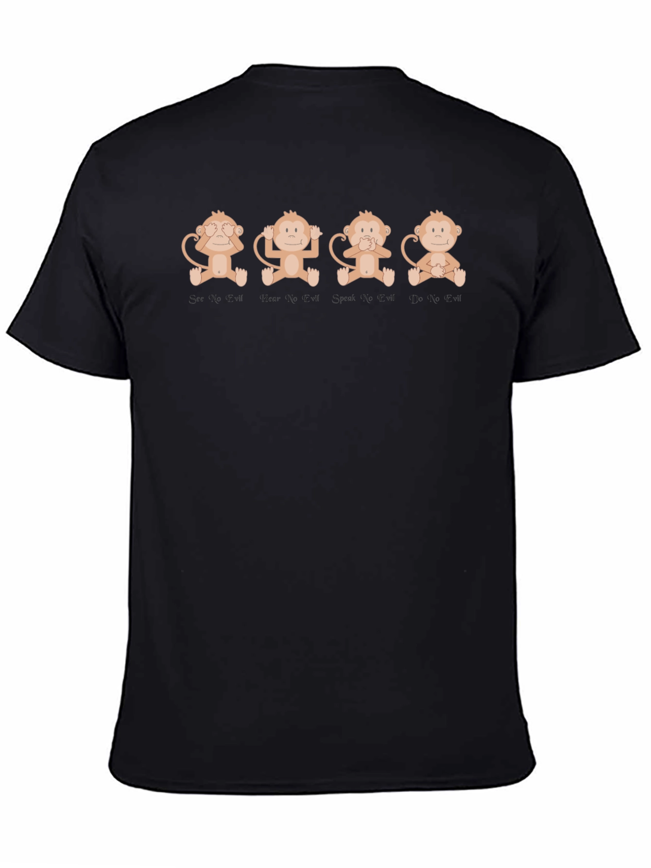 Hear See Speak No Evil Monkey Graphic T-Shirt