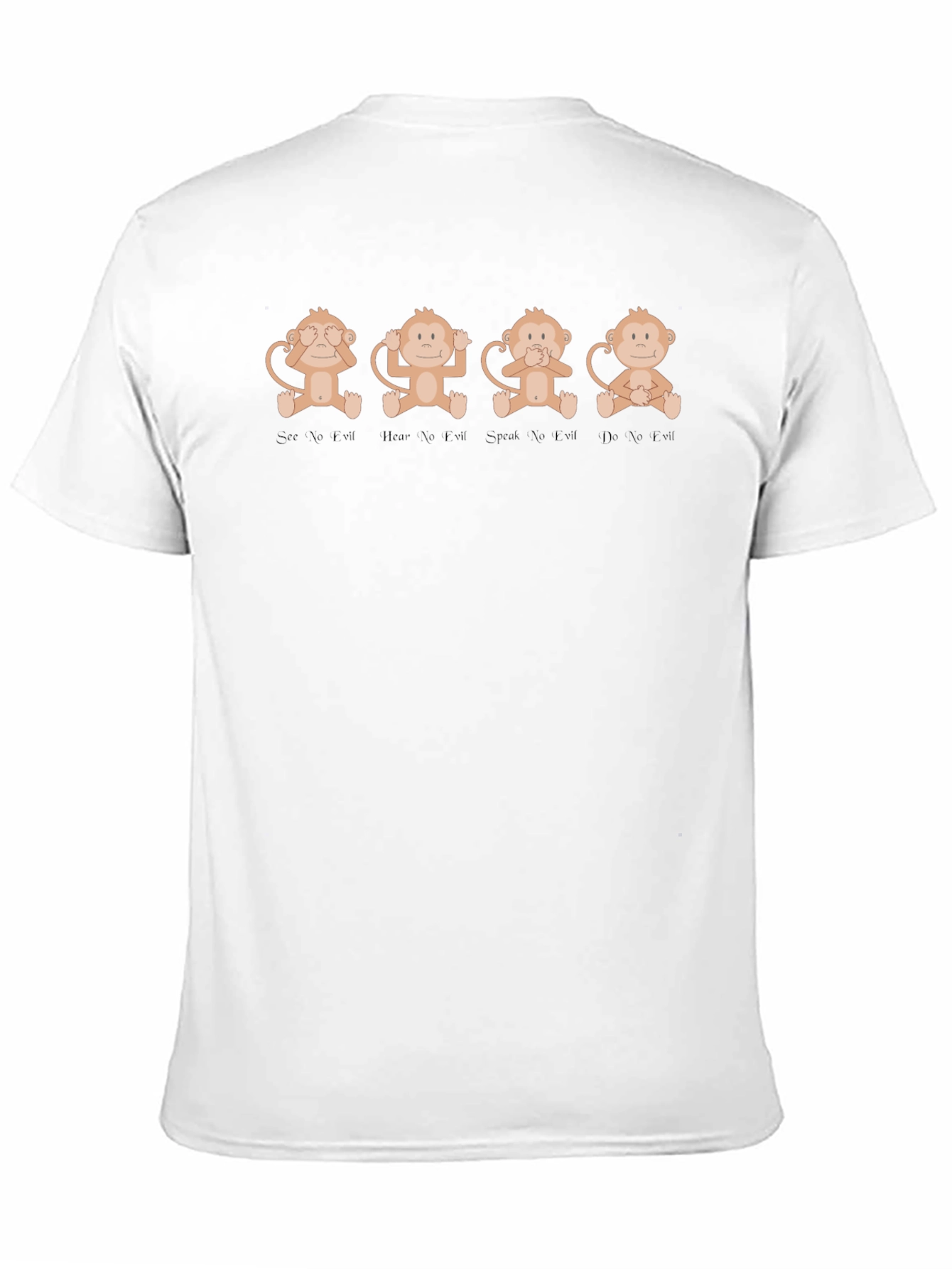 Hear See Speak No Evil Monkey Graphic T-Shirt