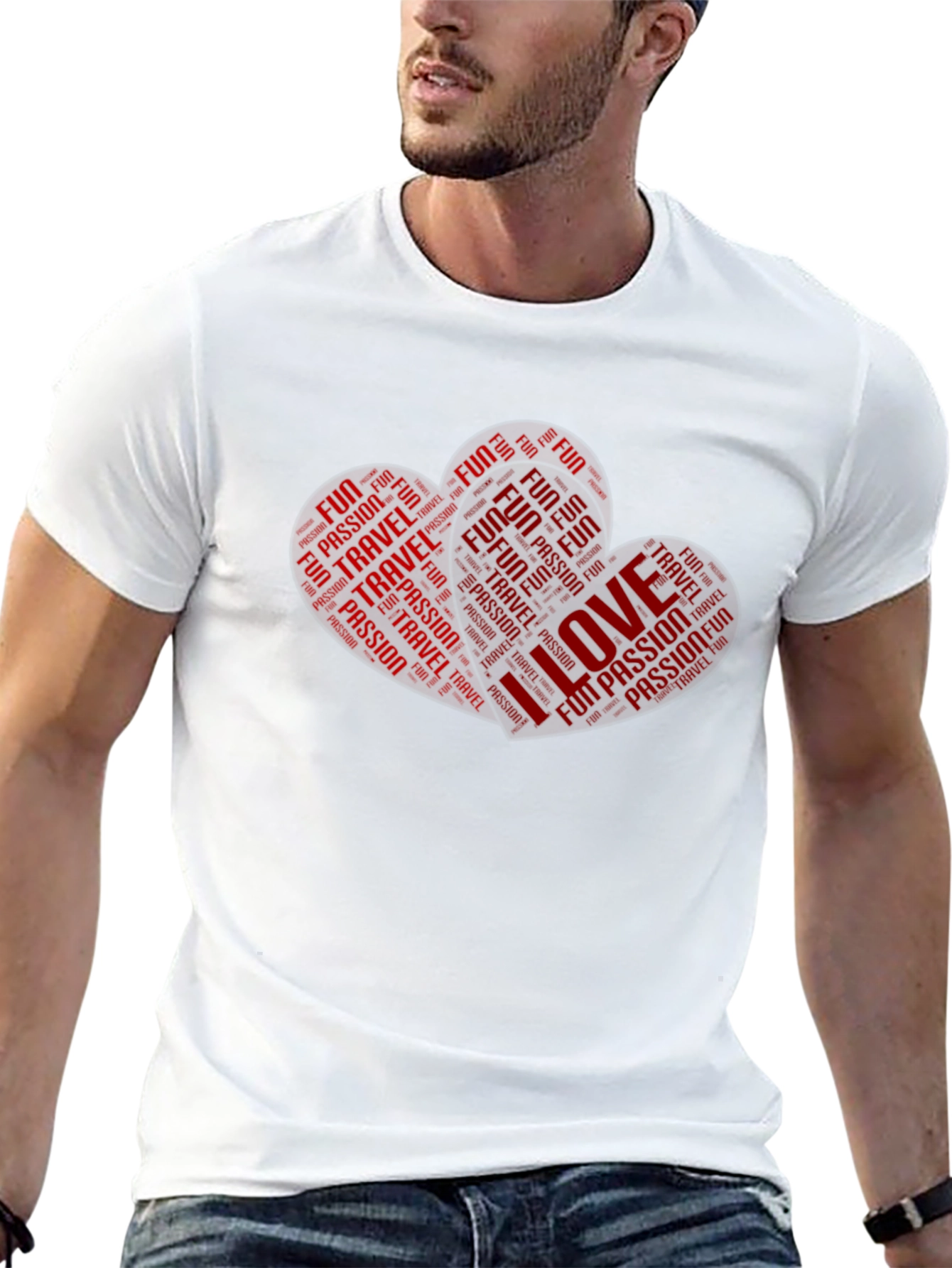 Love Travel Passion T-Shirt - Black