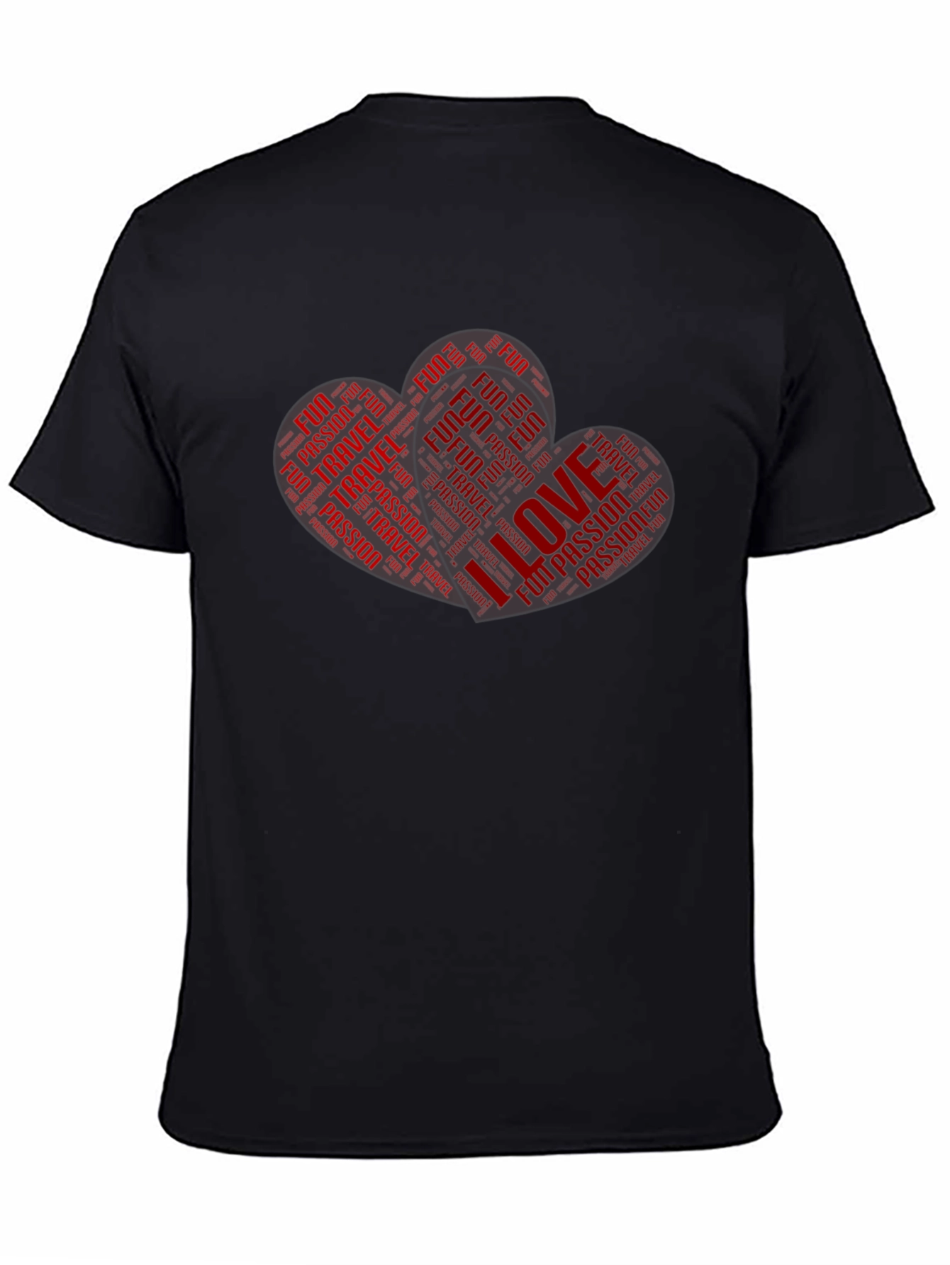 Love Travel Passion T-Shirt - Black