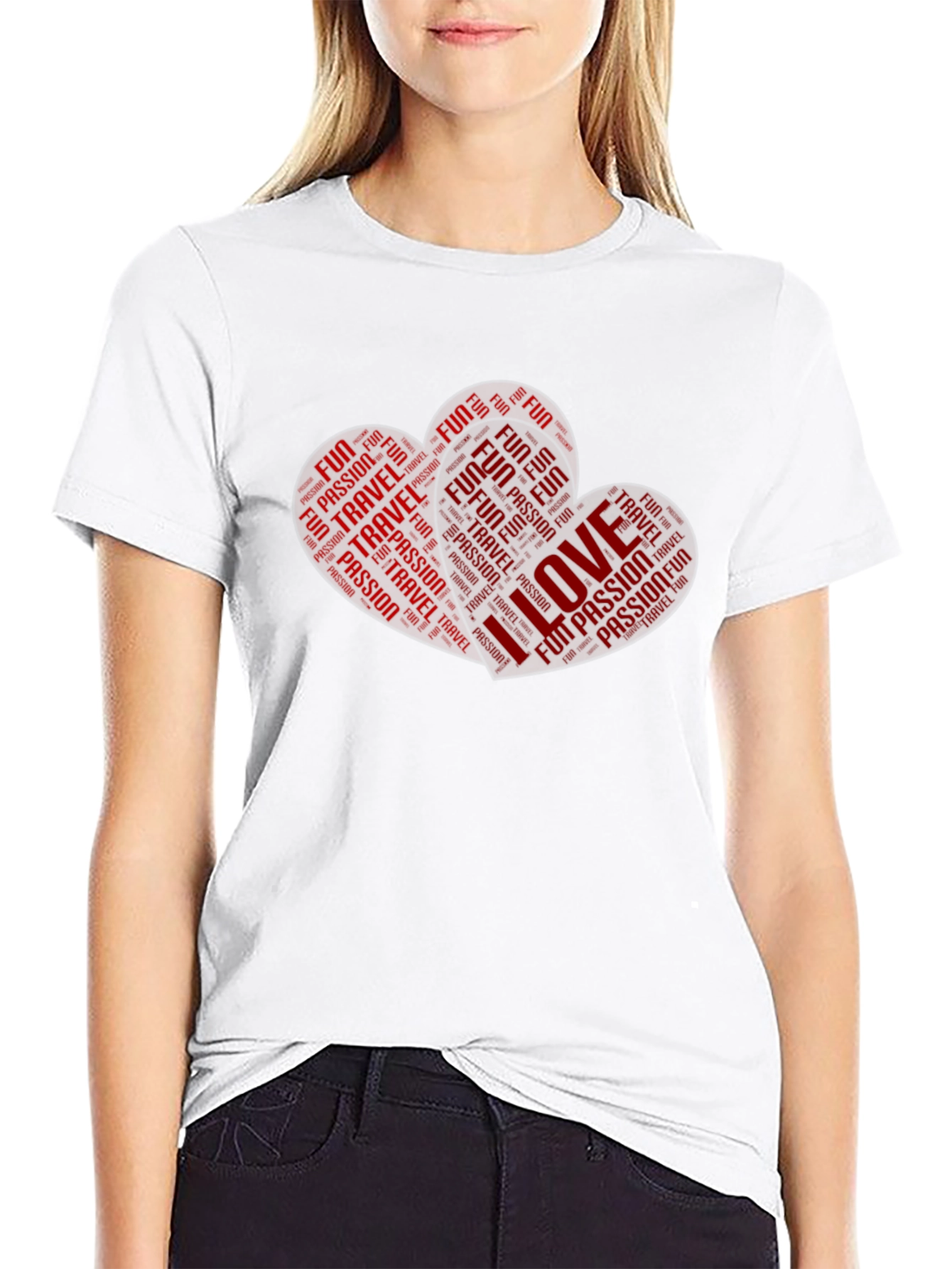 Love Travel Passion T-Shirt - Black