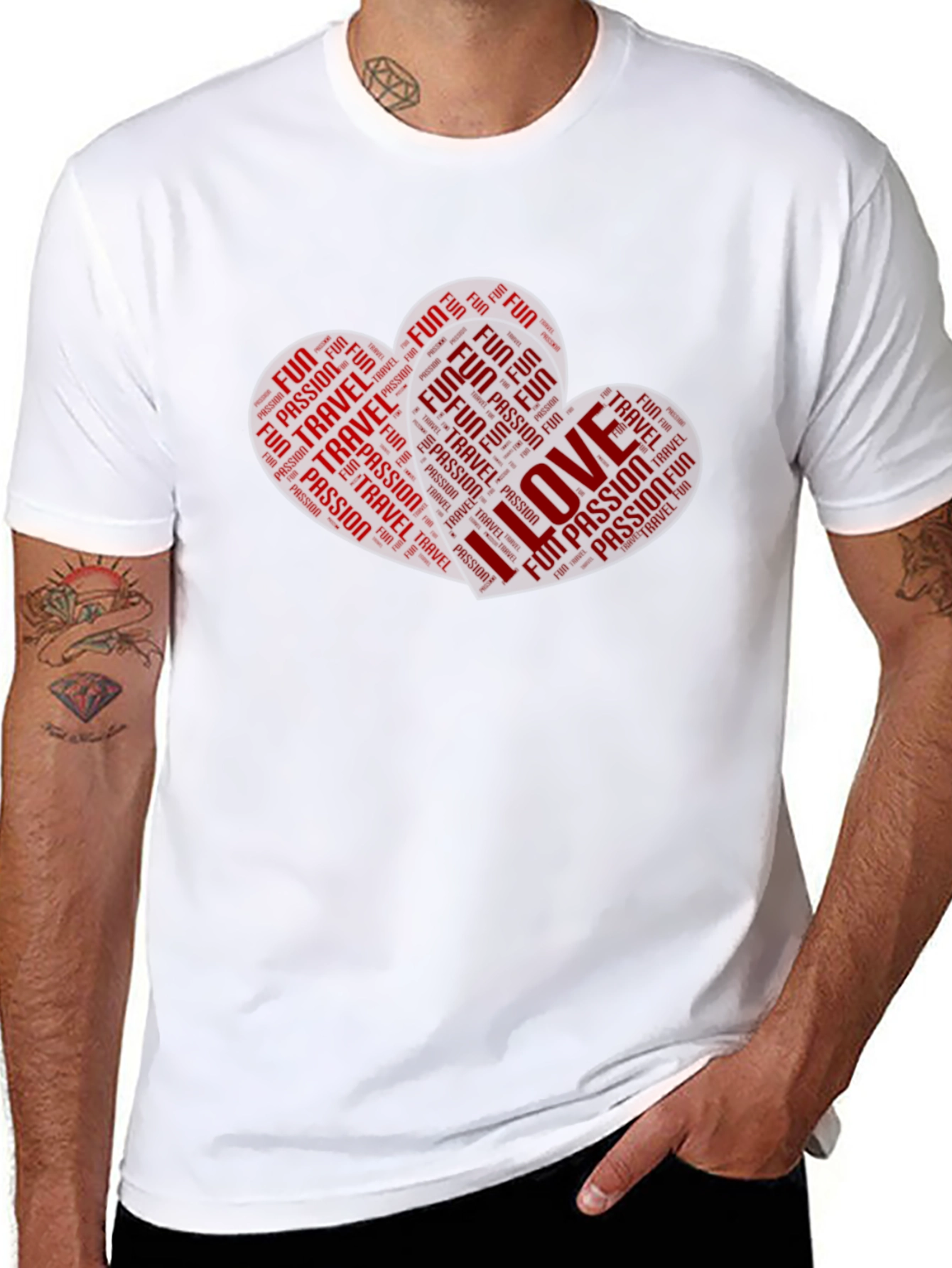 Love Travel Passion T-Shirt - Black