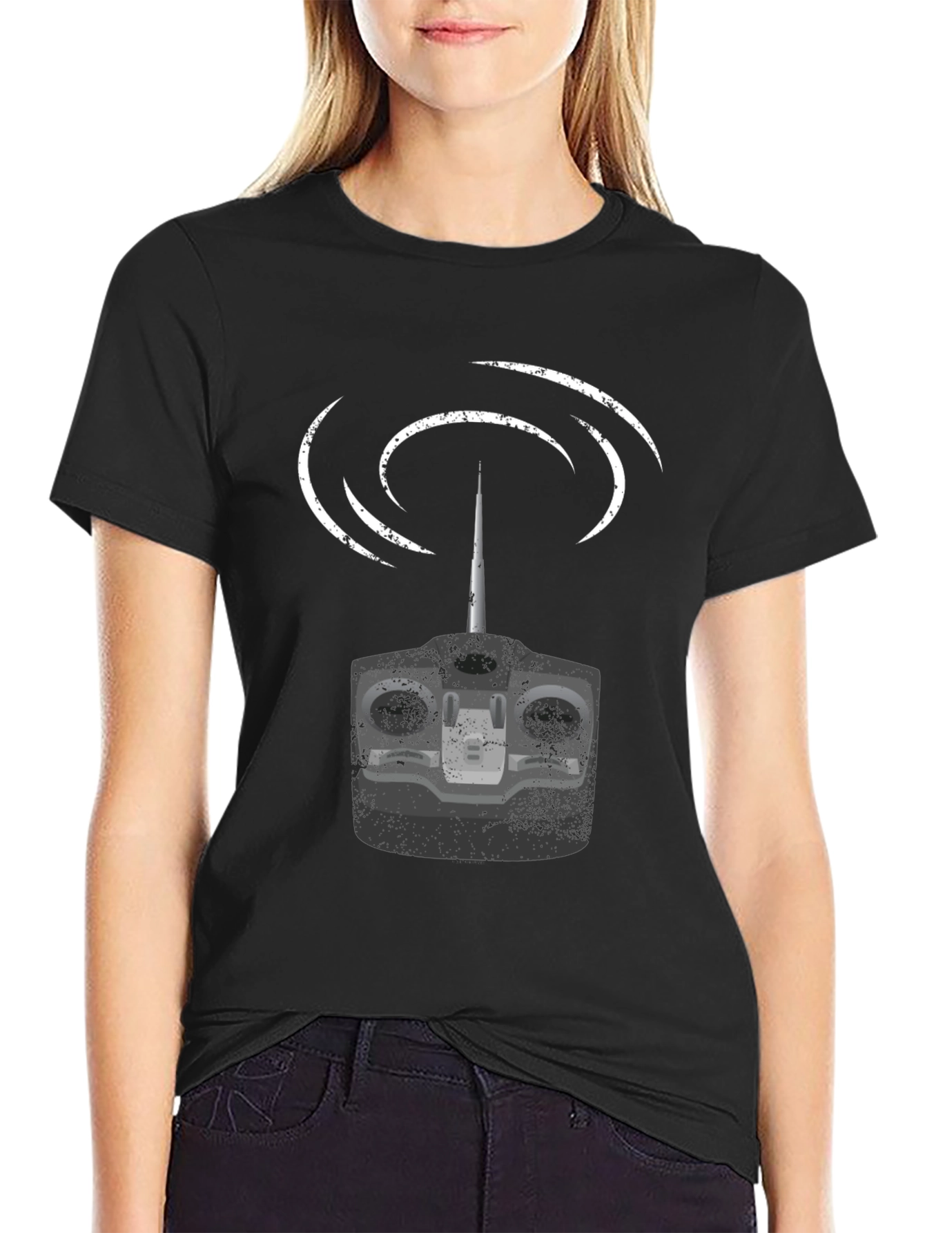RC Controller Graphic T-Shirt - Black