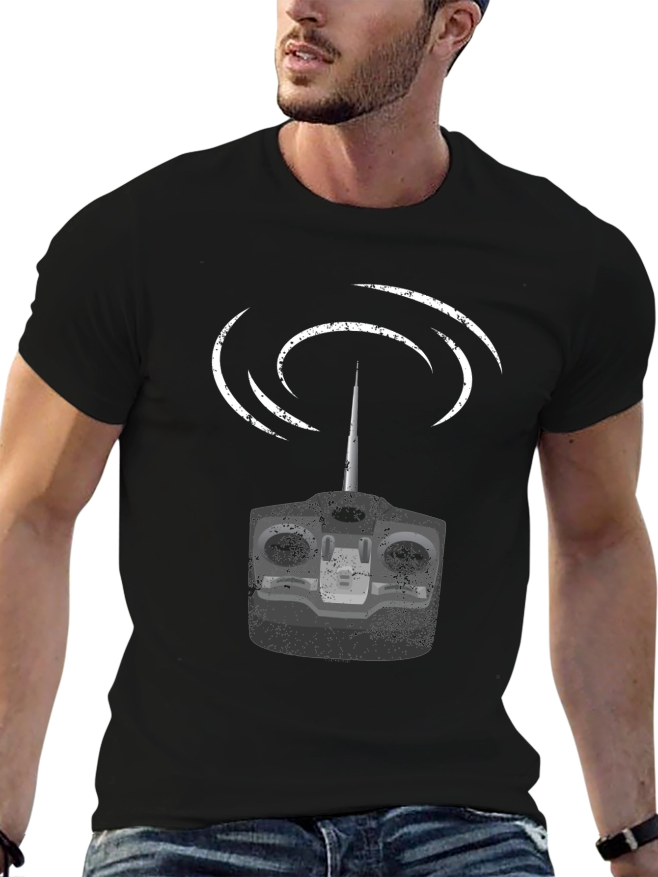 RC Controller Graphic T-Shirt - Black