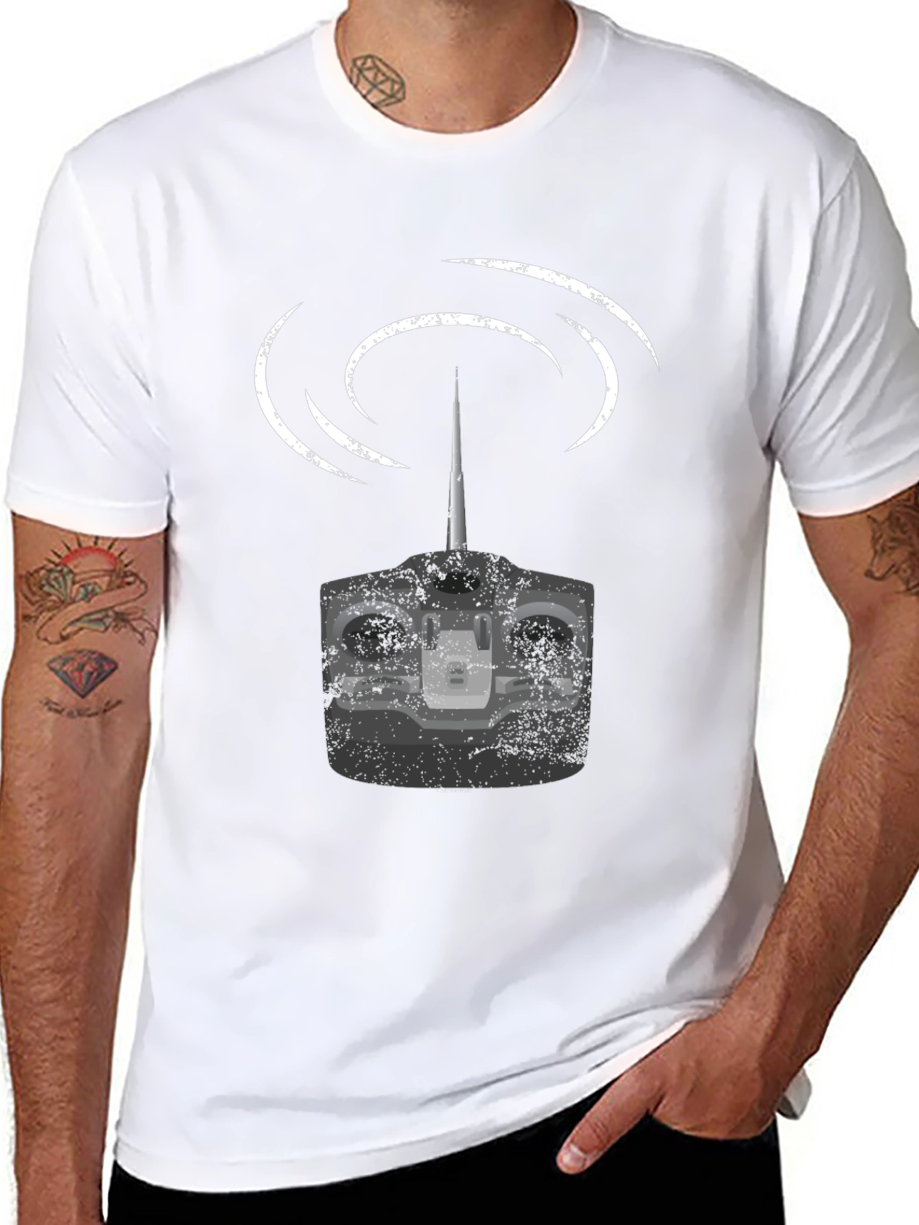 RC Controller Graphic T-Shirt - Black