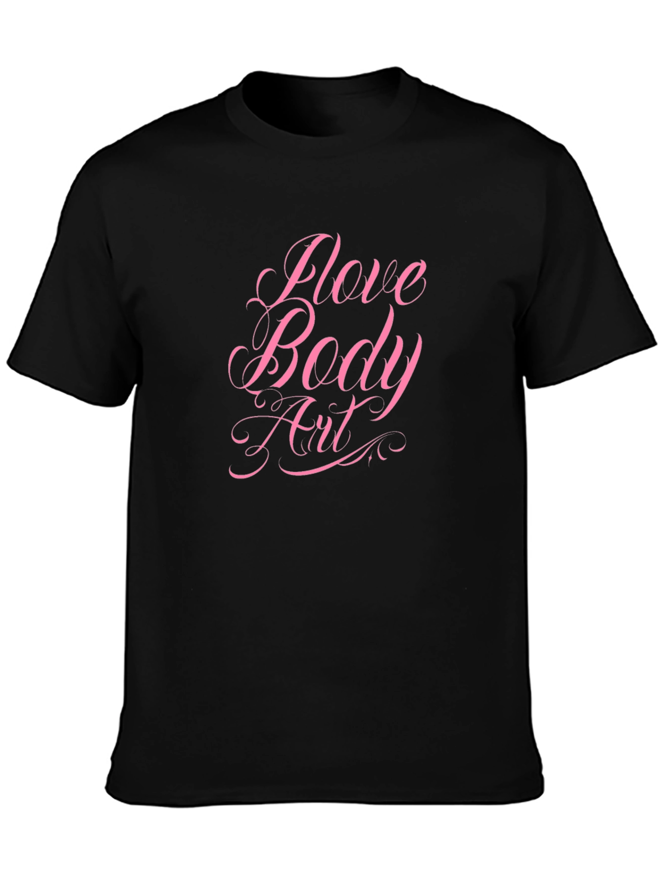 I Love Body Art Black Graphic Tee