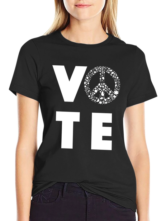 Vote Peace Sign Graphic T-Shirt