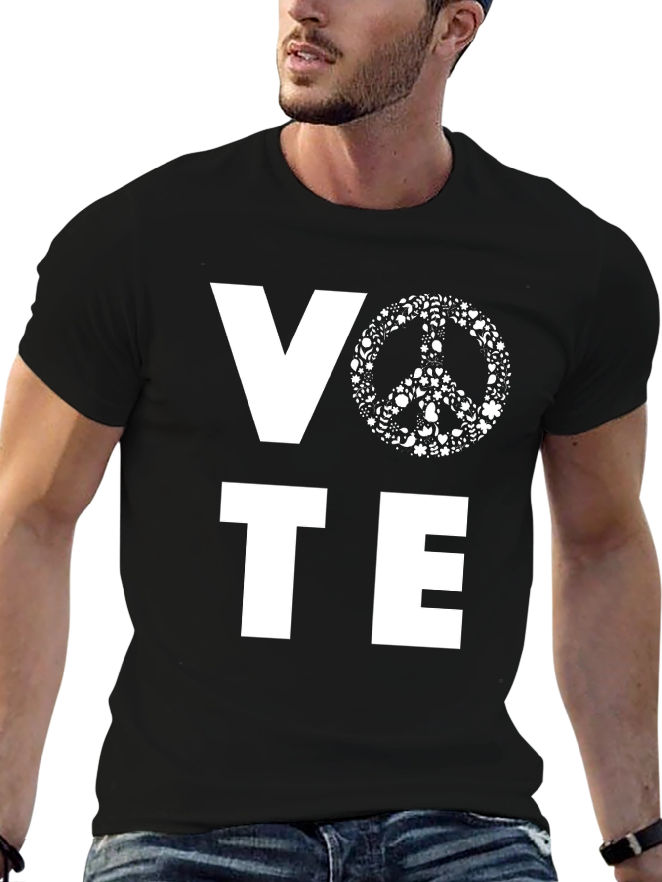 Vote Peace Sign Graphic T-Shirt
