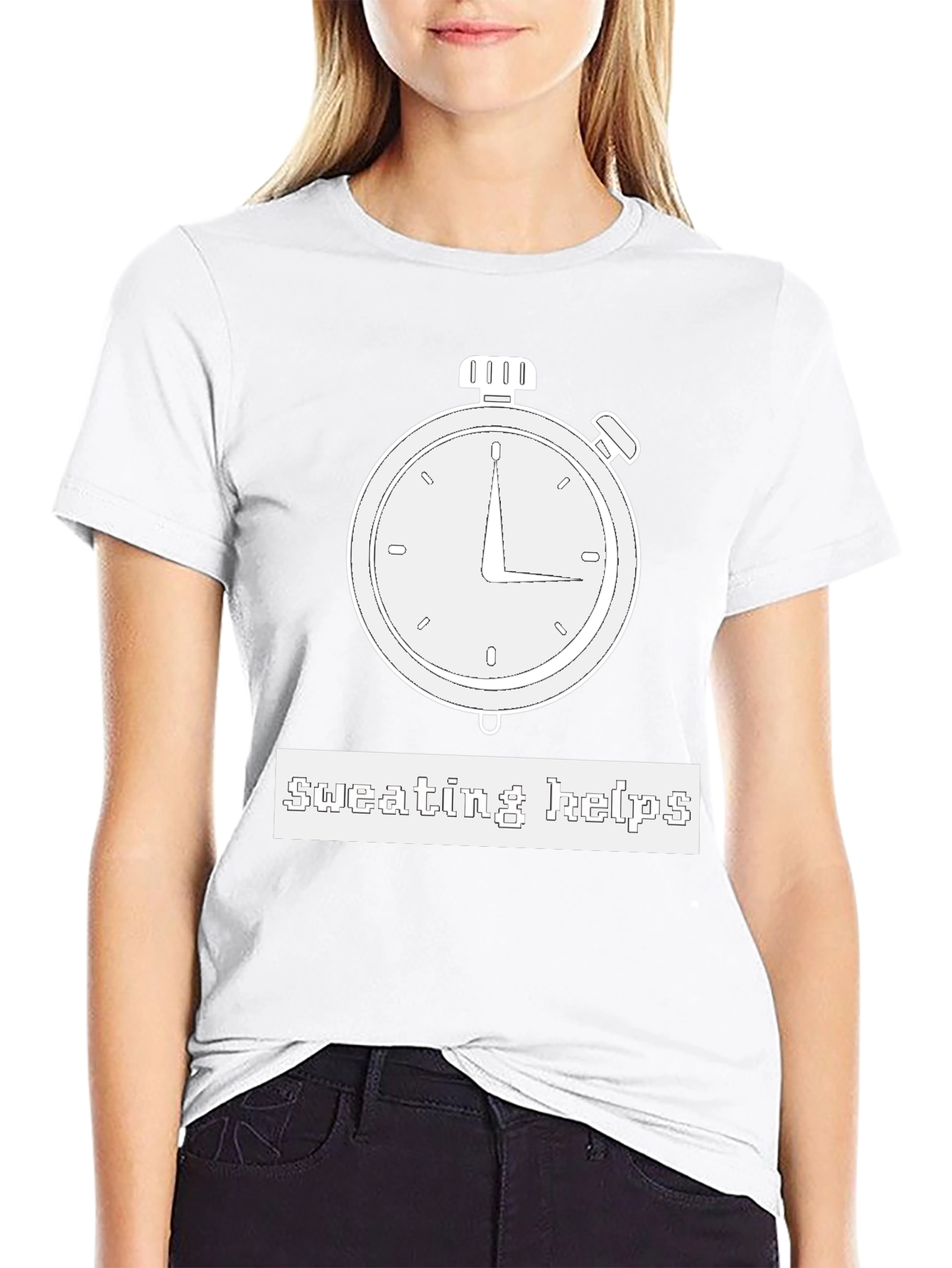 Sweating Helps T-Shirt with Stopwatch Design