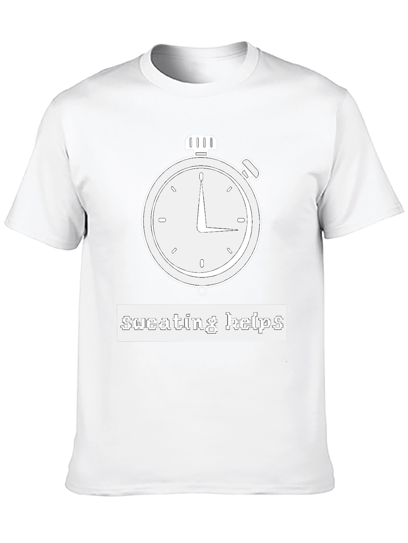 Sweating Helps T-Shirt with Stopwatch Design