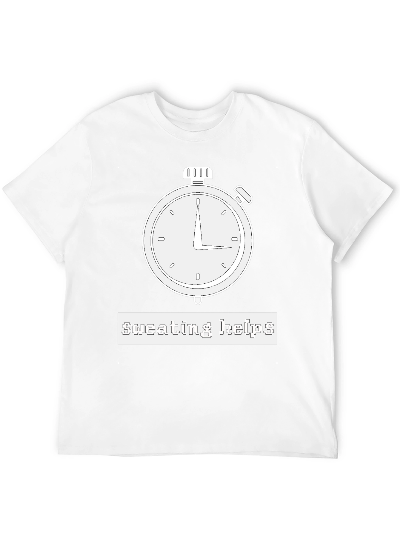 Sweating Helps T-Shirt with Stopwatch Design